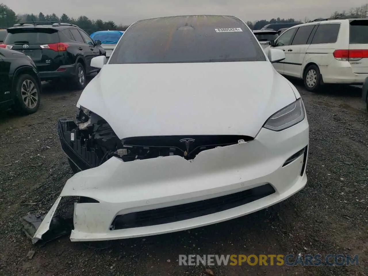 5 fotografías del automóvil dañado 7SAXCBE62NF359098 TESLA MODEL X 2022