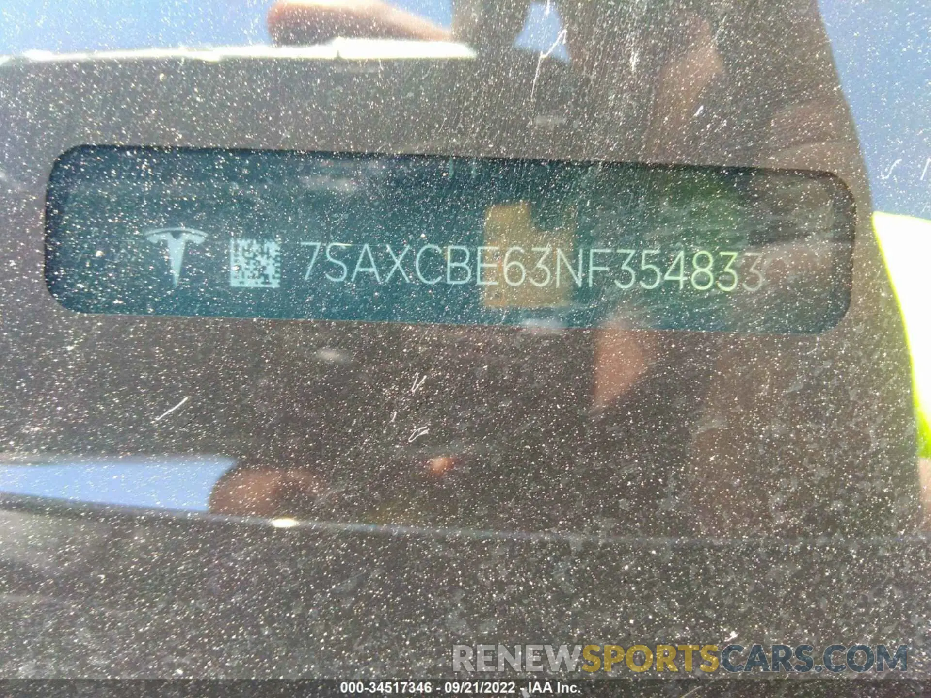 9 fotografías del automóvil dañado 7SAXCBE63NF354833 TESLA MODEL X 2022