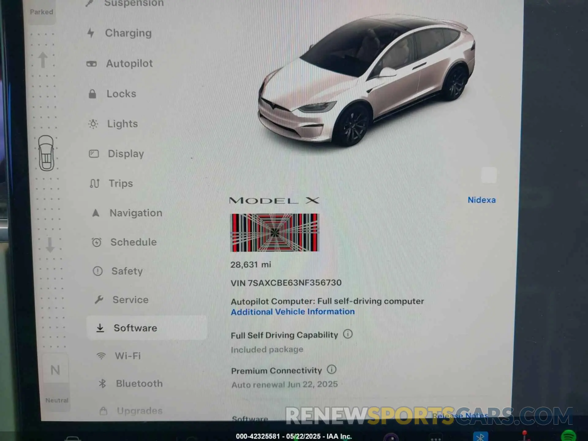 7 fotografías del automóvil dañado 7SAXCBE63NF356730 TESLA MODEL X 2022