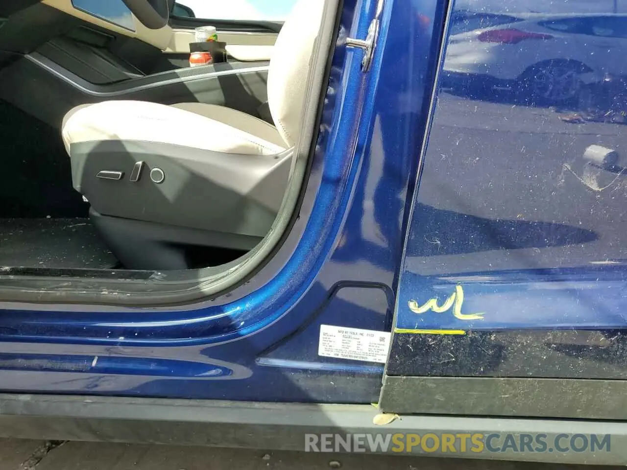 12 fotografías del automóvil dañado 7SAXCBE64NF329505 TESLA MODEL X 2022