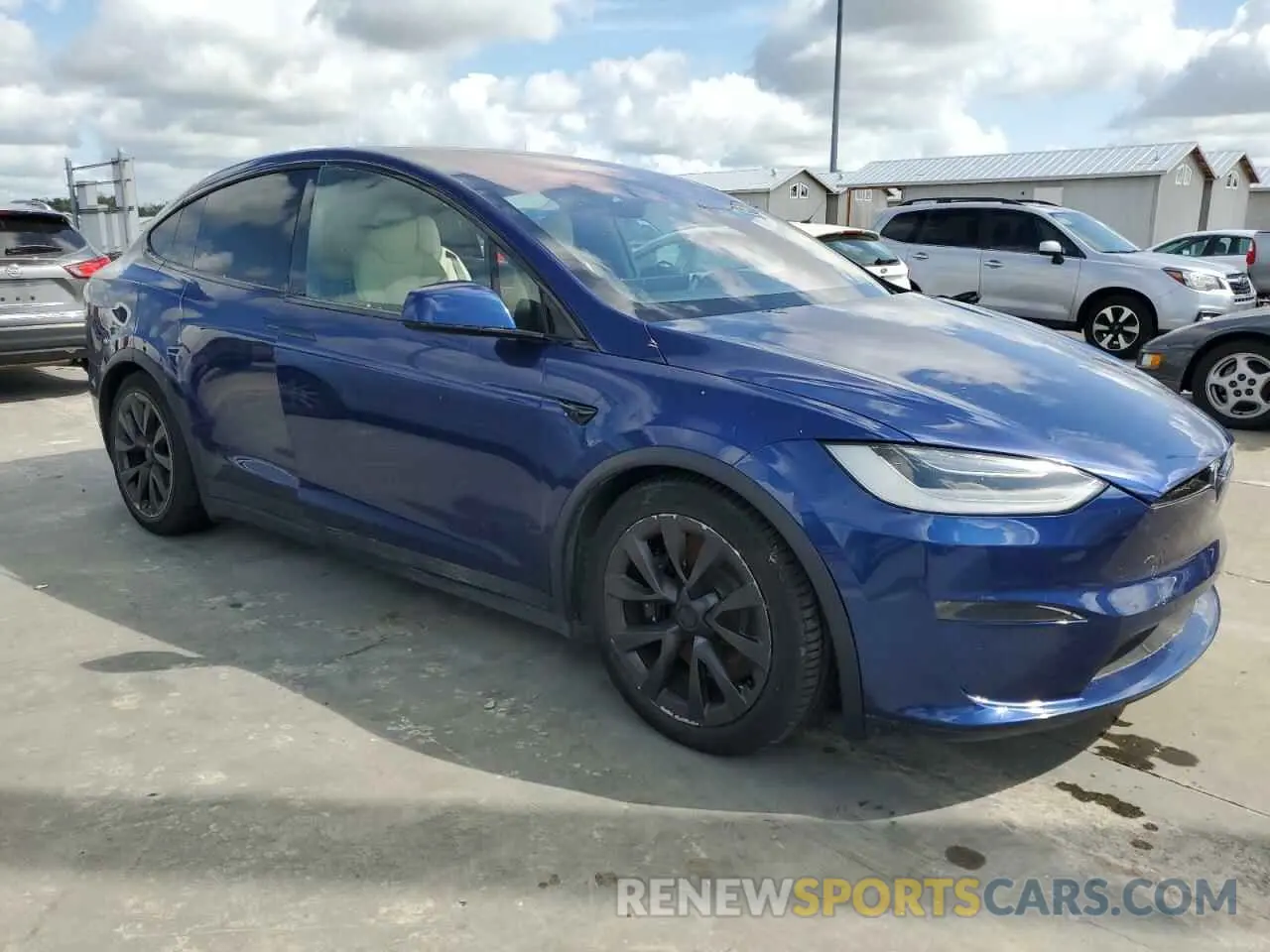 4 fotografías del automóvil dañado 7SAXCBE64NF329505 TESLA MODEL X 2022