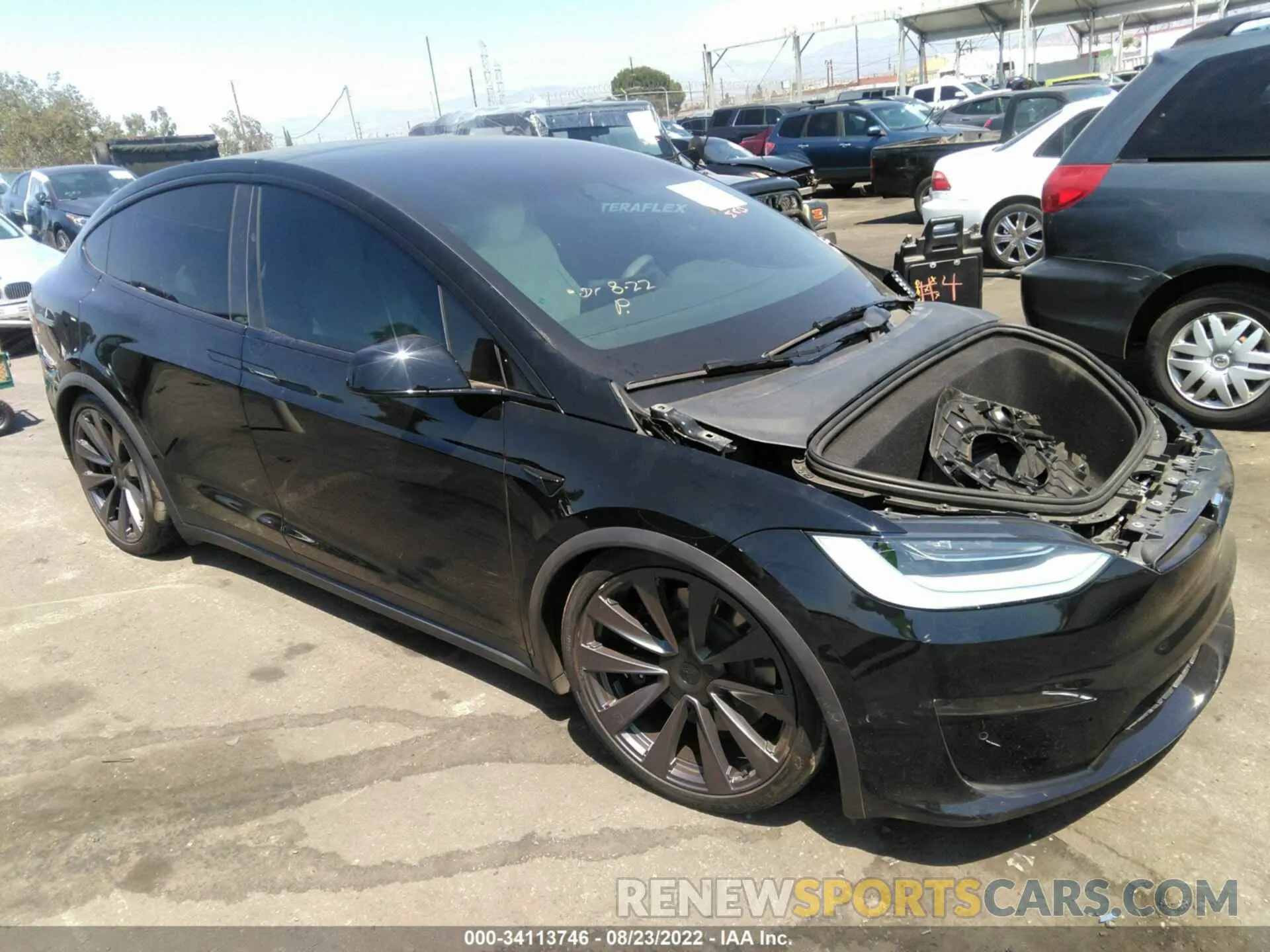 1 fotografías del automóvil dañado 7SAXCBE64NF331576 TESLA MODEL X 2022