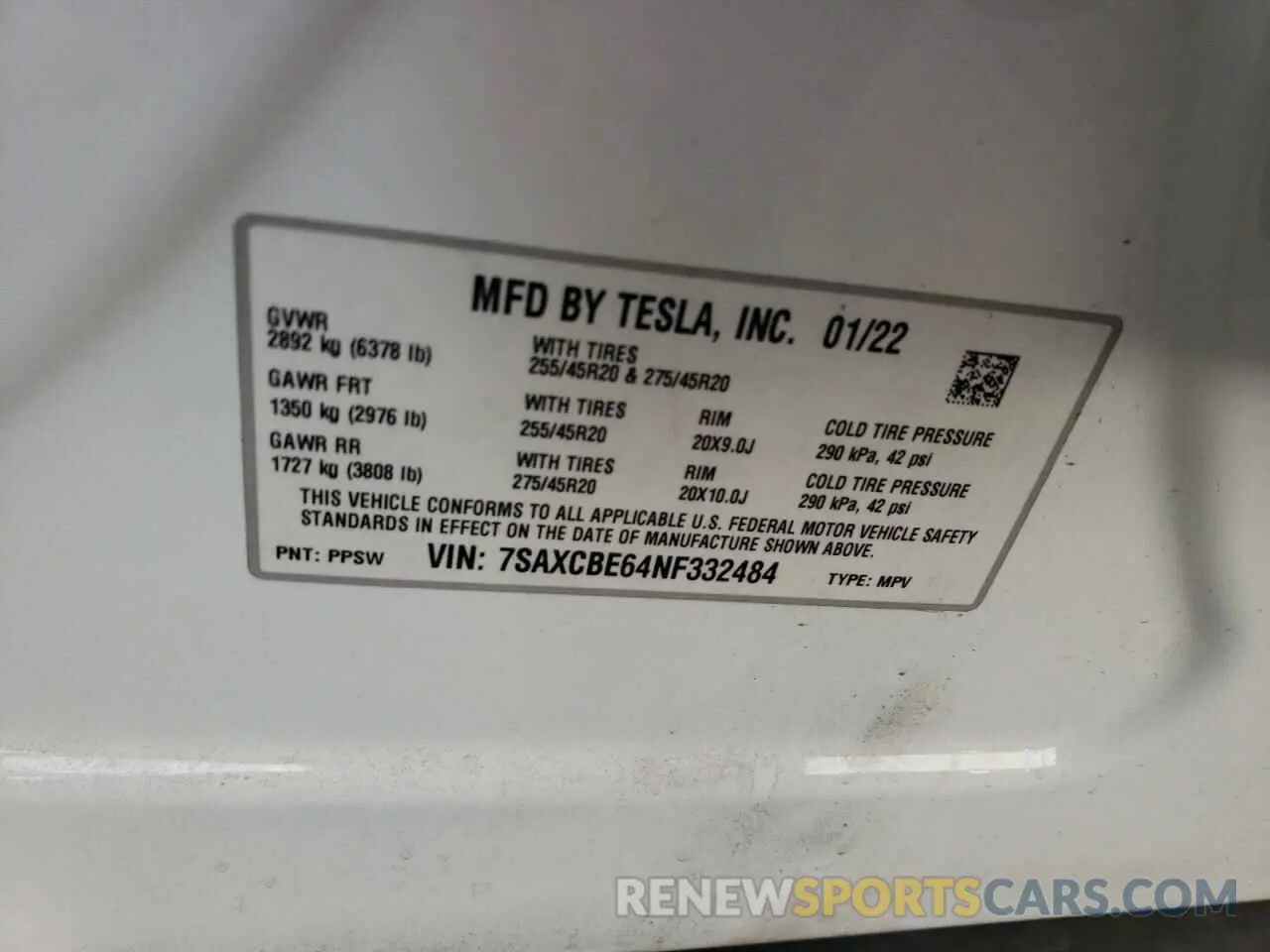 13 fotografías del automóvil dañado 7SAXCBE64NF332484 TESLA MODEL X 2022
