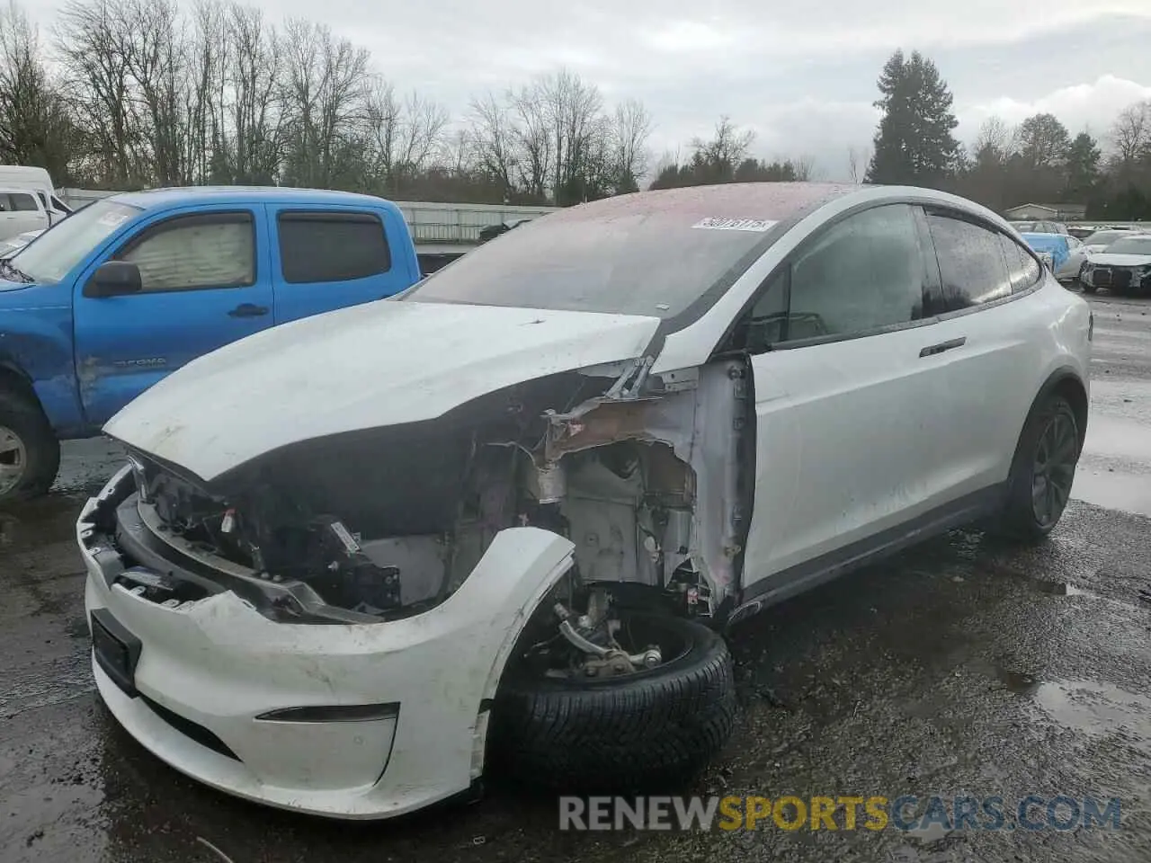 1 fotografías del automóvil dañado 7SAXCBE64NF349365 TESLA MODEL X 2022