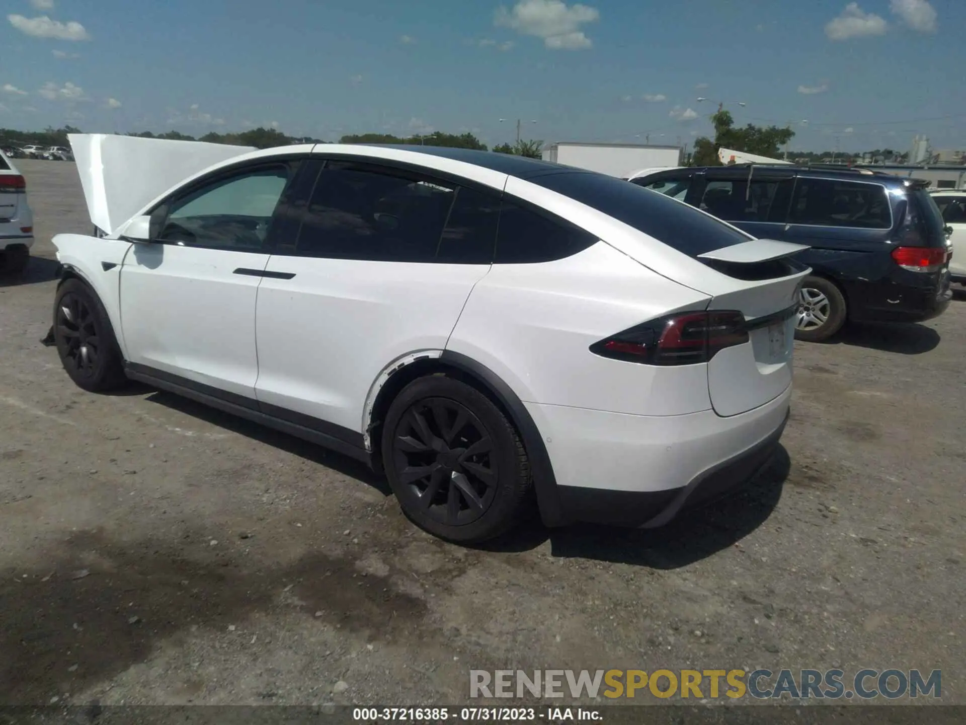 3 fotografías del automóvil dañado 7SAXCBE64NF354940 TESLA MODEL X 2022