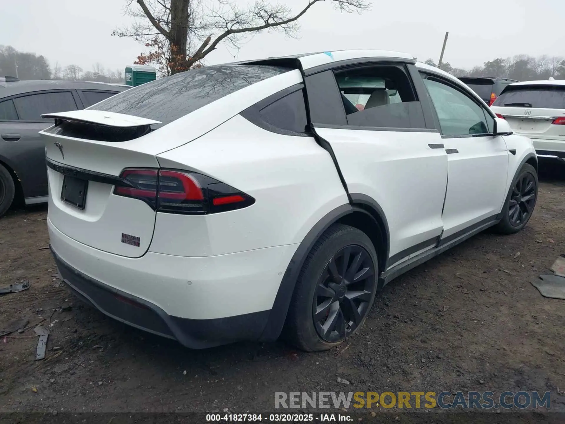 4 fotografías del automóvil dañado 7SAXCBE65NF341601 TESLA MODEL X 2022