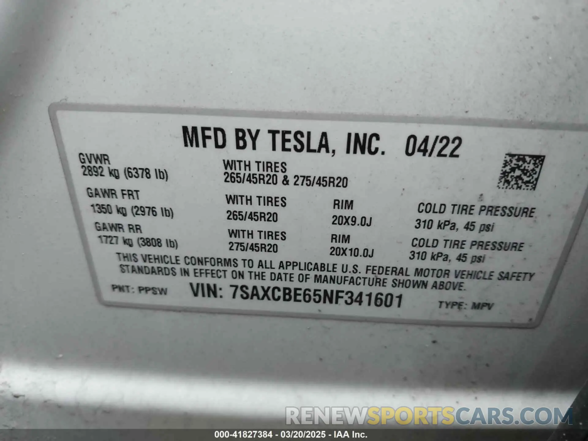 9 fotografías del automóvil dañado 7SAXCBE65NF341601 TESLA MODEL X 2022