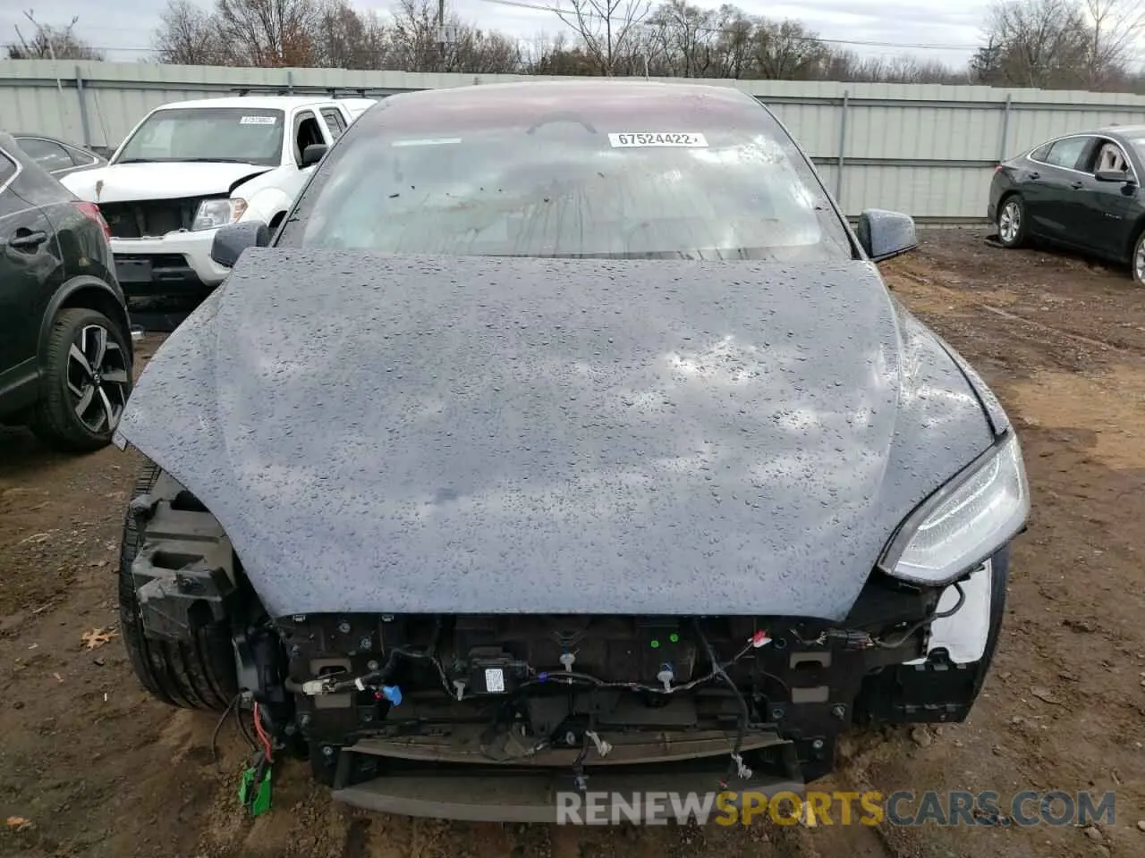 5 fotografías del automóvil dañado 7SAXCBE65NF355403 TESLA MODEL X 2022