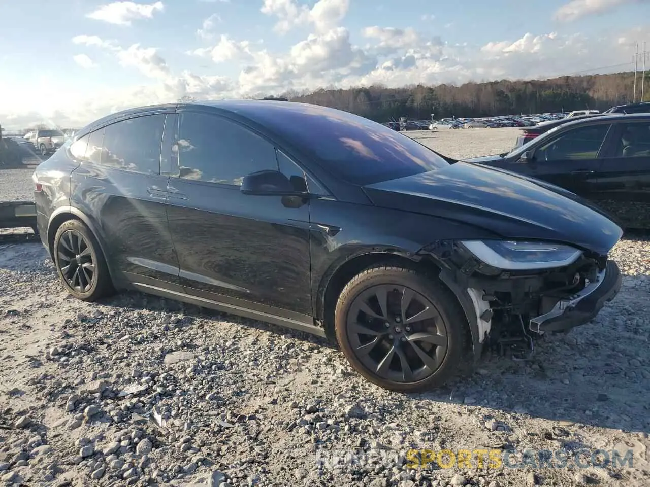4 fotografías del automóvil dañado 7SAXCBE66NF331899 TESLA MODEL X 2022