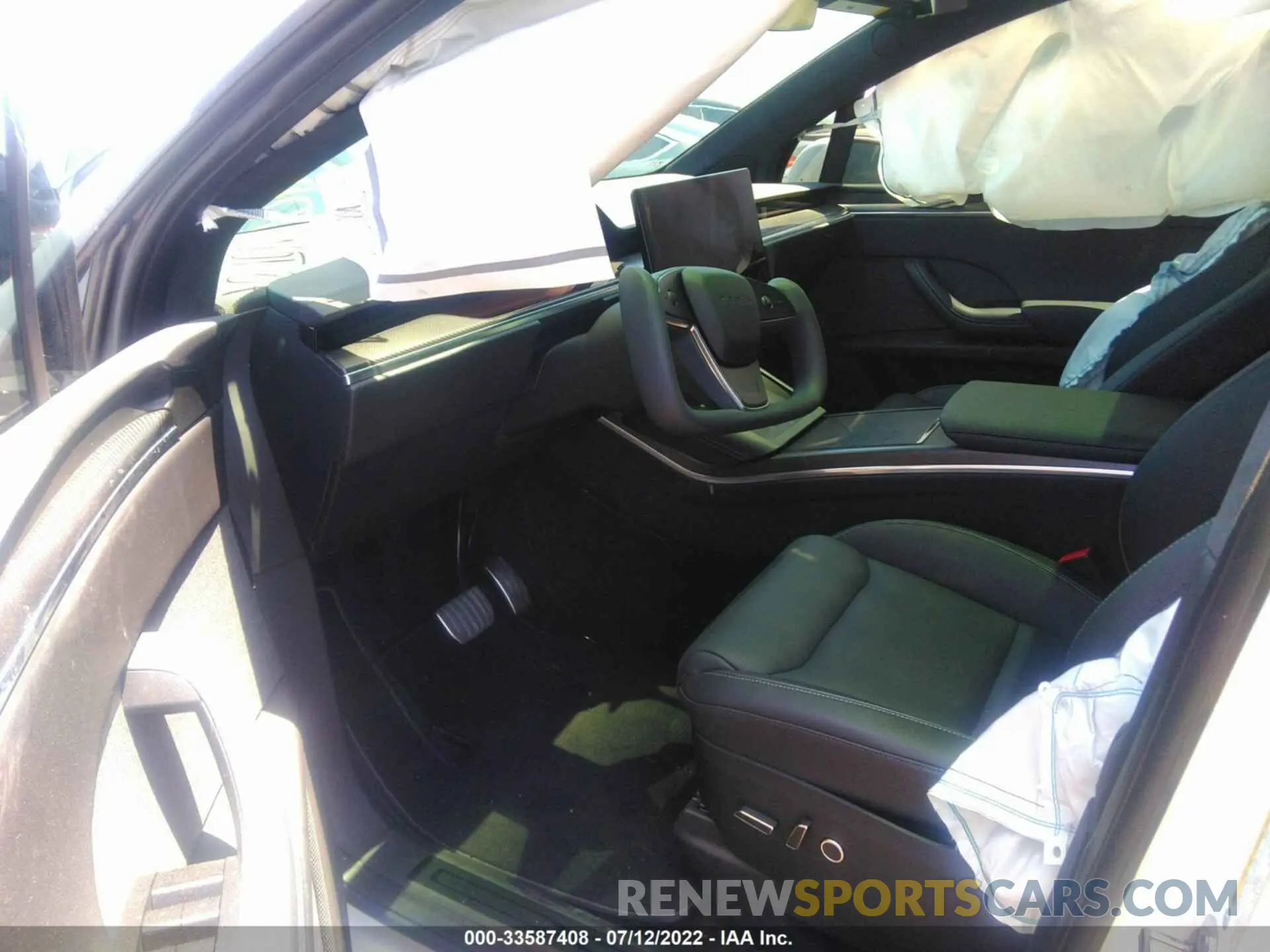 5 fotografías del automóvil dañado 7SAXCBE66NF337864 TESLA MODEL X 2022