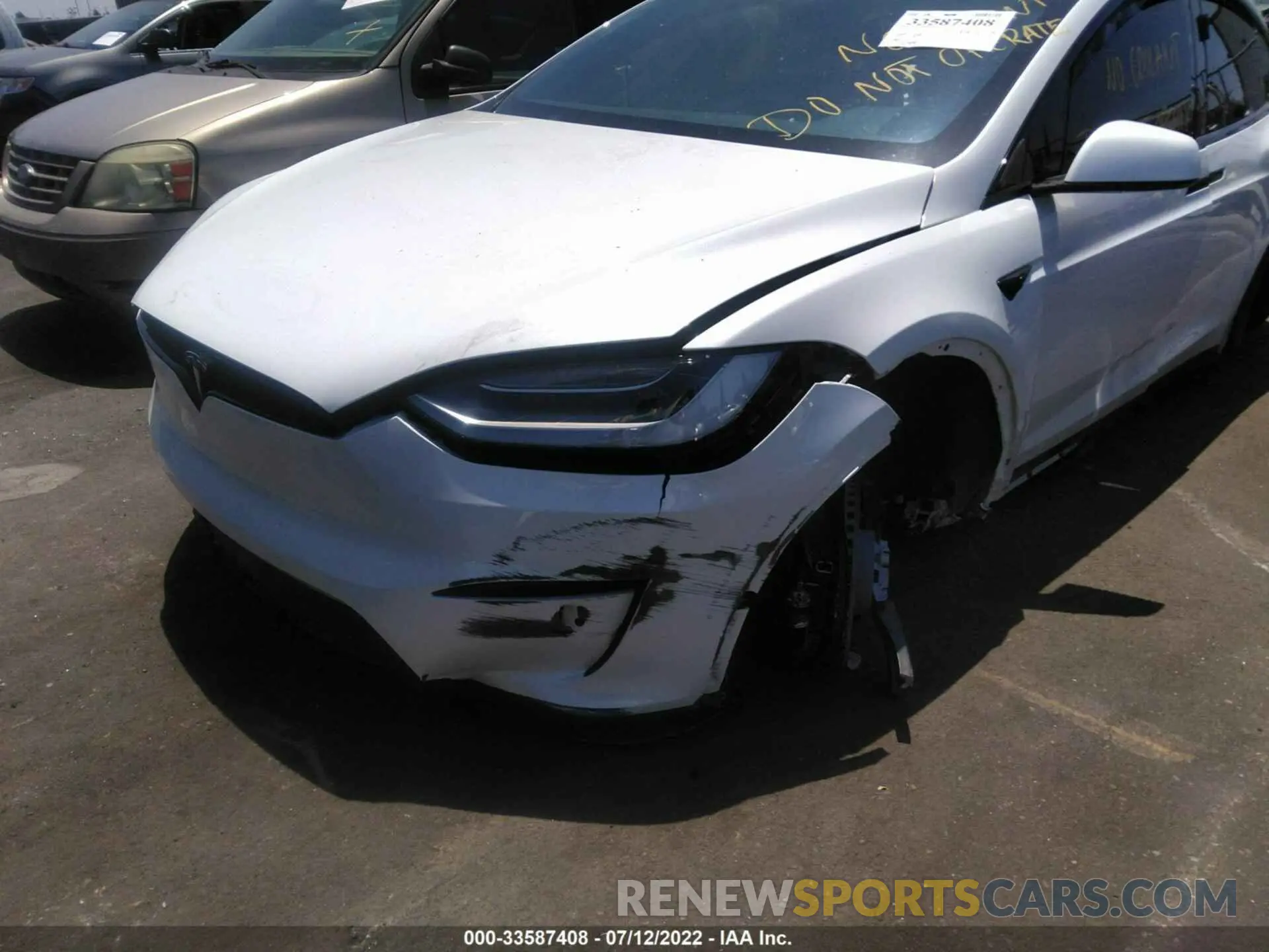 6 fotografías del automóvil dañado 7SAXCBE66NF337864 TESLA MODEL X 2022