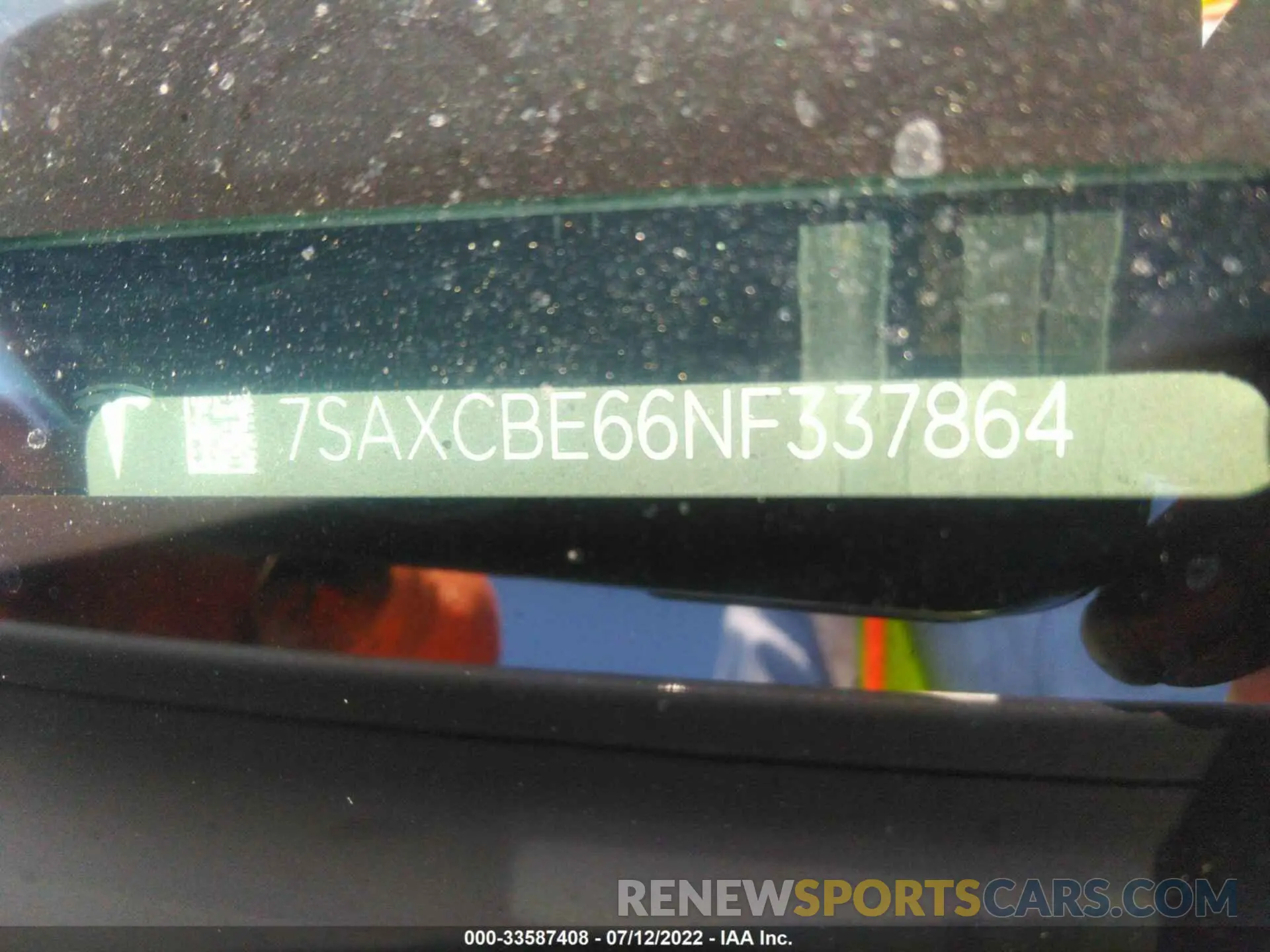 9 fotografías del automóvil dañado 7SAXCBE66NF337864 TESLA MODEL X 2022