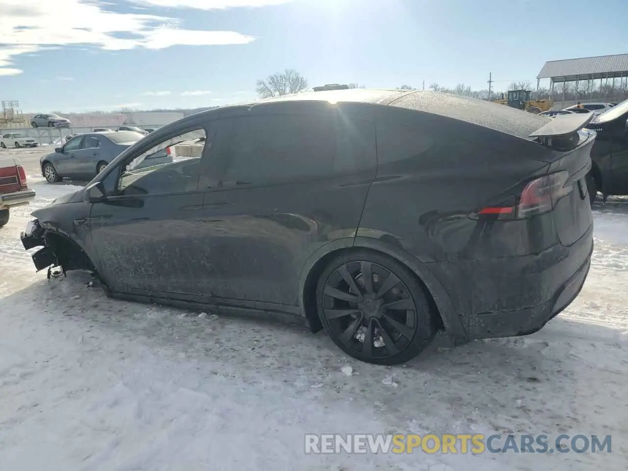 2 fotografías del automóvil dañado 7SAXCBE66NF342093 TESLA MODEL X 2022