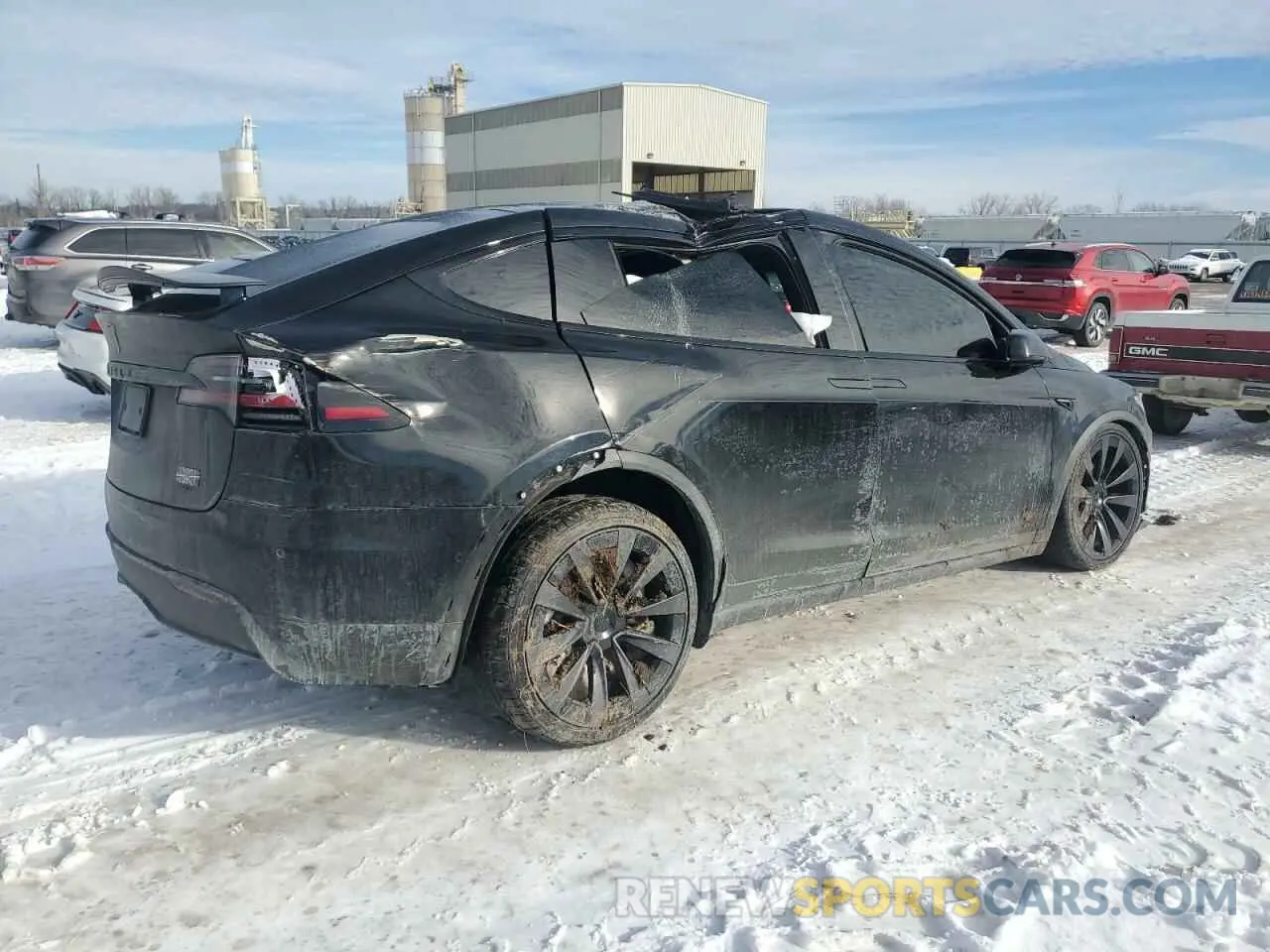 3 fotografías del automóvil dañado 7SAXCBE66NF342093 TESLA MODEL X 2022