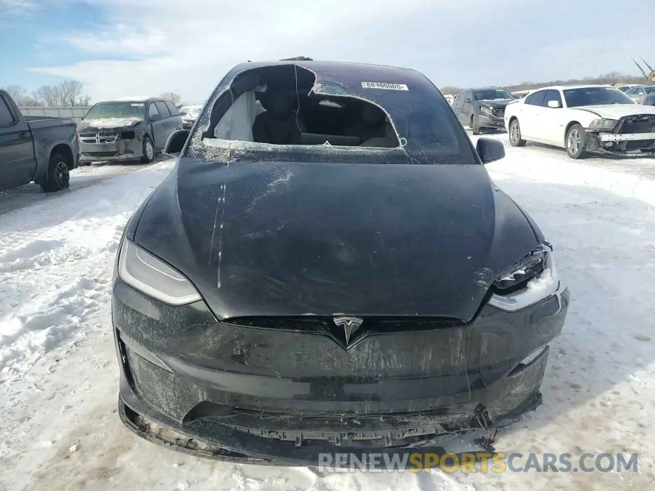 5 fotografías del automóvil dañado 7SAXCBE66NF342093 TESLA MODEL X 2022