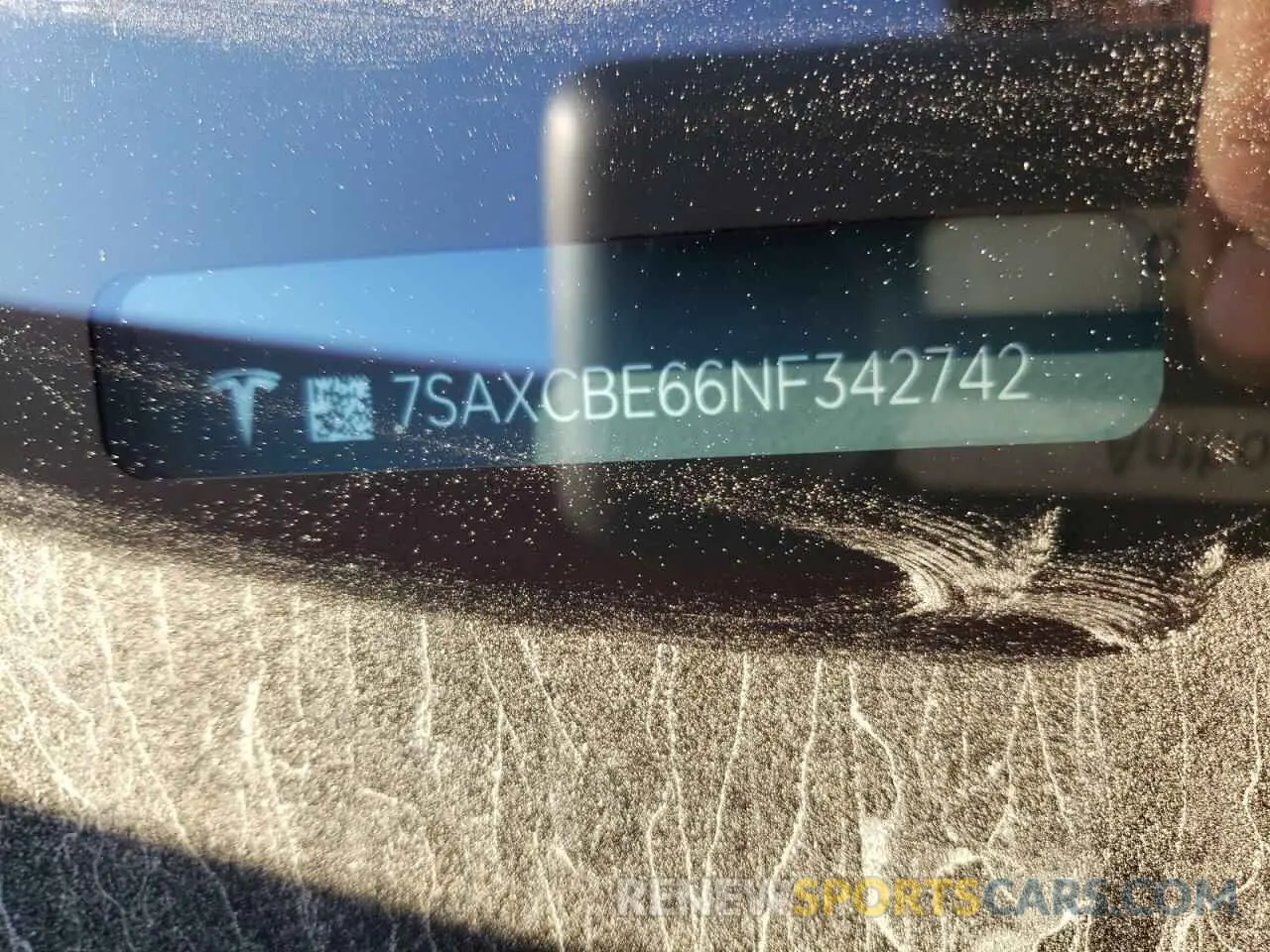 10 fotografías del automóvil dañado 7SAXCBE66NF342742 TESLA MODEL X 2022