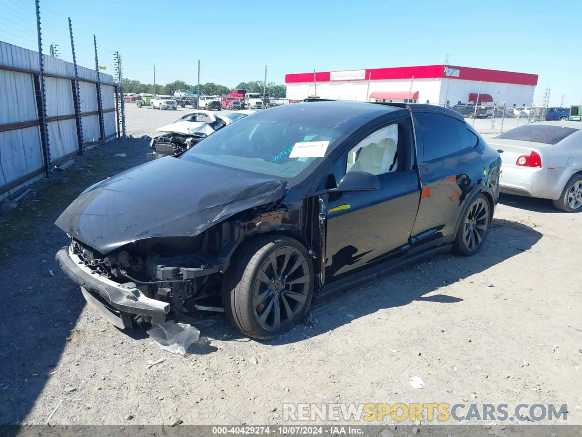 2 fotografías del automóvil dañado 7SAXCBE67NF355693 TESLA MODEL X 2022