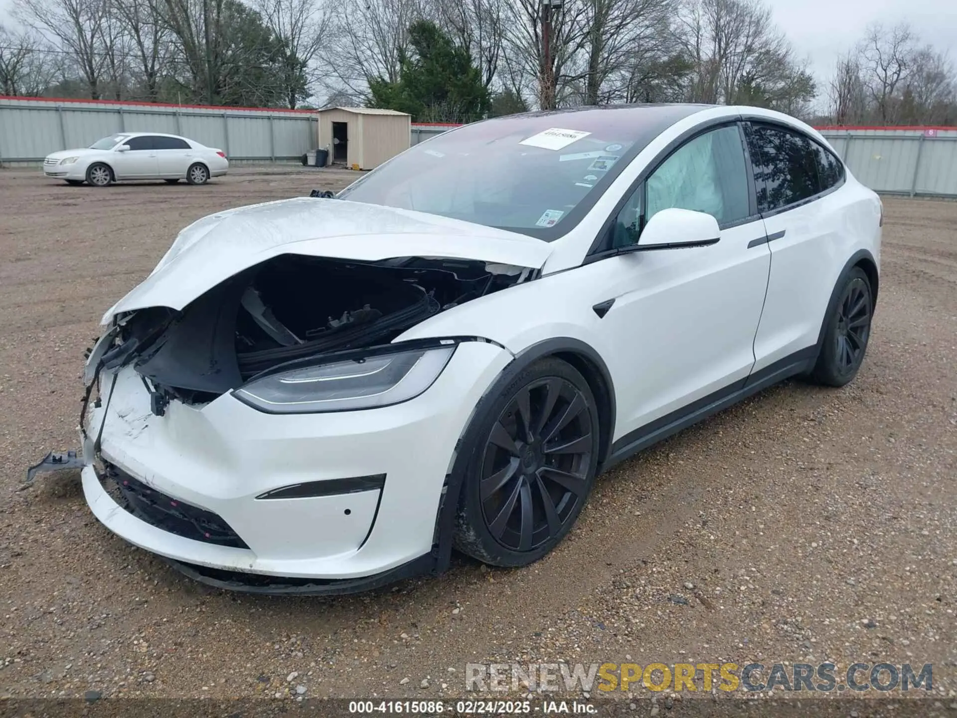 2 fotografías del automóvil dañado 7SAXCBE68NF333394 TESLA MODEL X 2022
