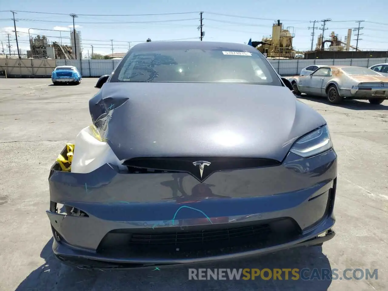 5 fotografías del automóvil dañado 7SAXCBE68NF362443 TESLA MODEL X 2022