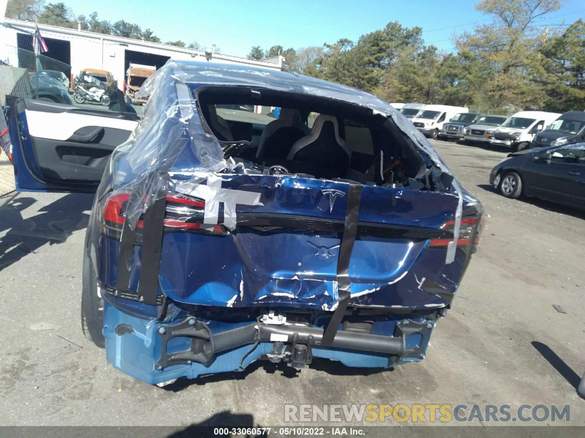 6 fotografías del automóvil dañado 7SAXCBE69NF332271 TESLA MODEL X 2022