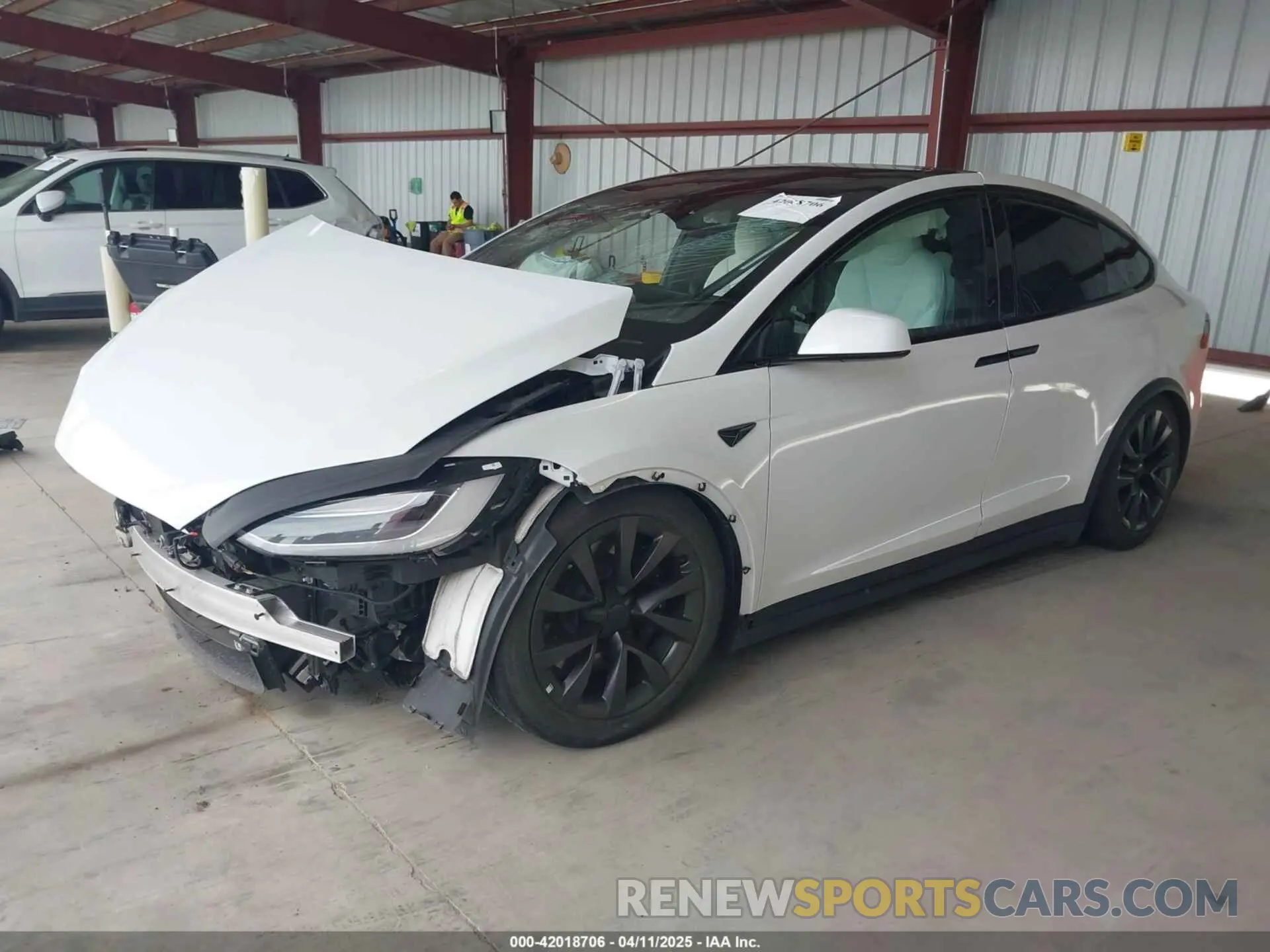 2 fotografías del automóvil dañado 7SAXCDE51NF342005 TESLA MODEL X 2022