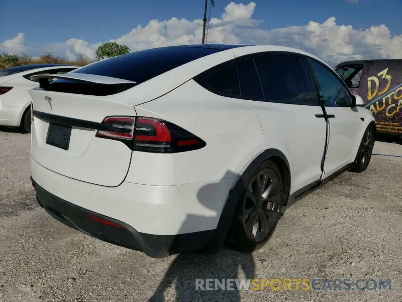 4 fotografías del automóvil dañado 7SAXCDE53NF341938 TESLA MODEL X 2022