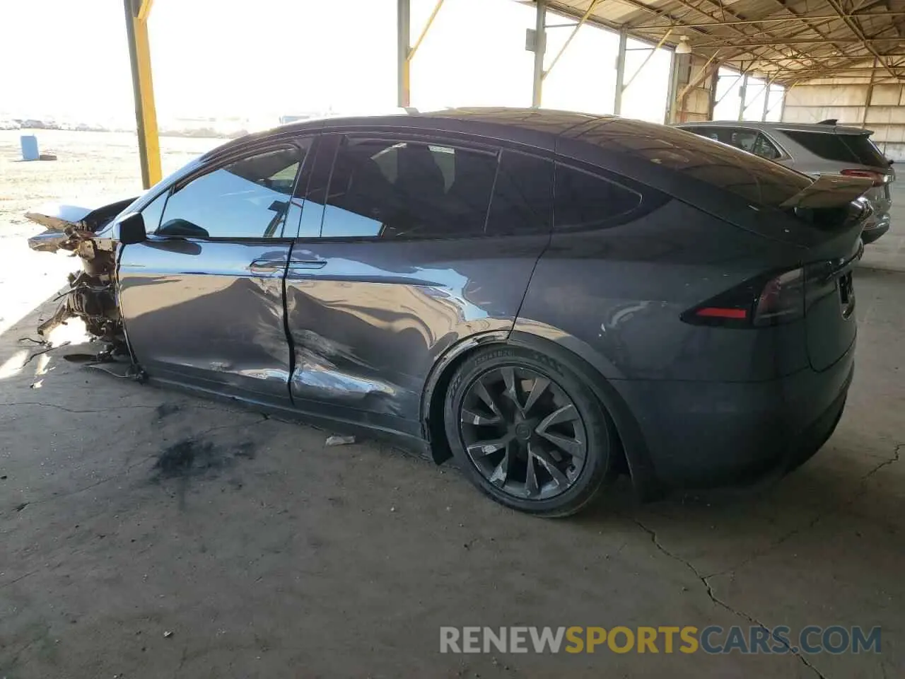 2 fotografías del automóvil dañado 7SAXCDE55NF341374 TESLA MODEL X 2022
