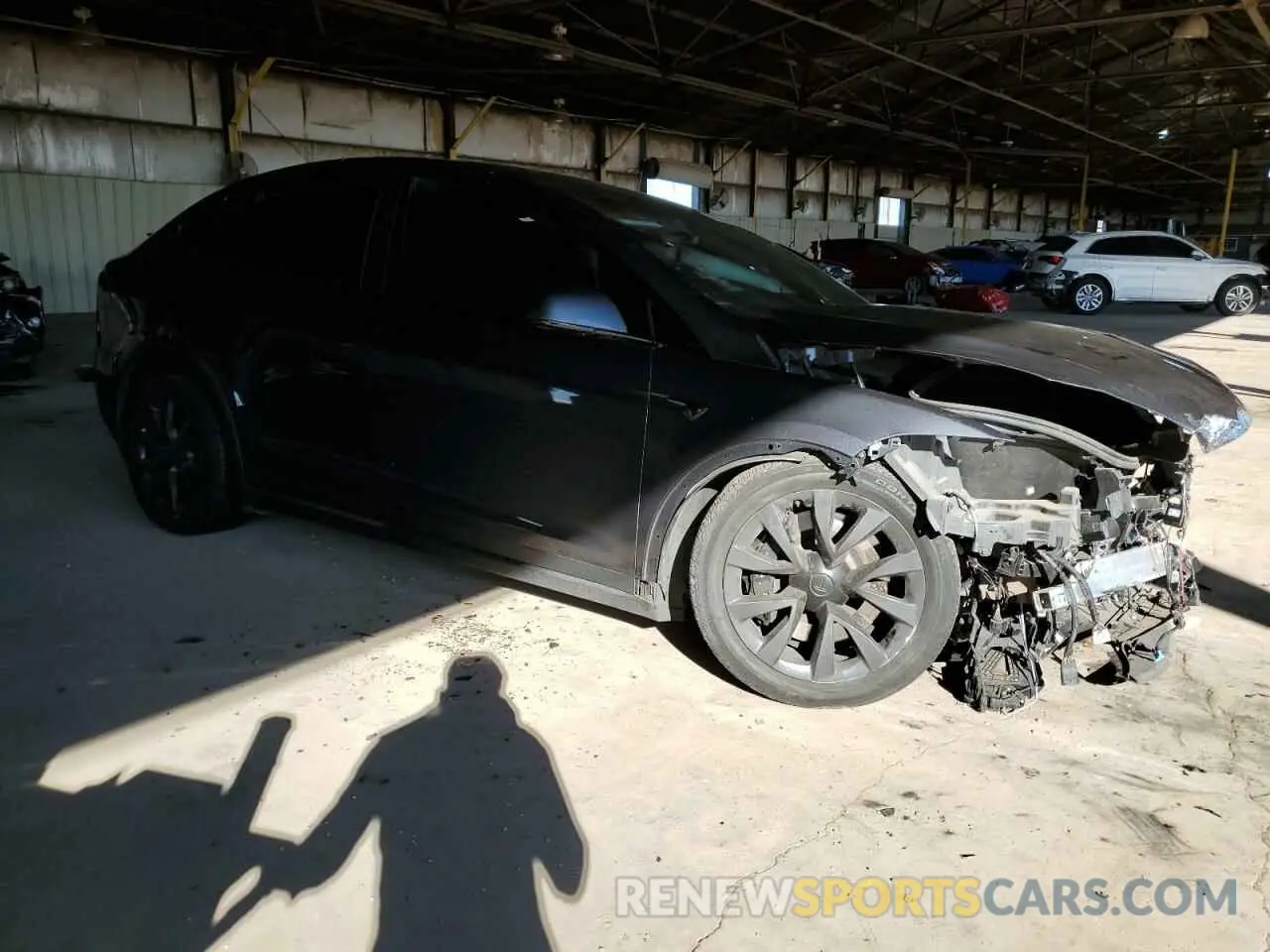 4 fotografías del automóvil dañado 7SAXCDE55NF341374 TESLA MODEL X 2022