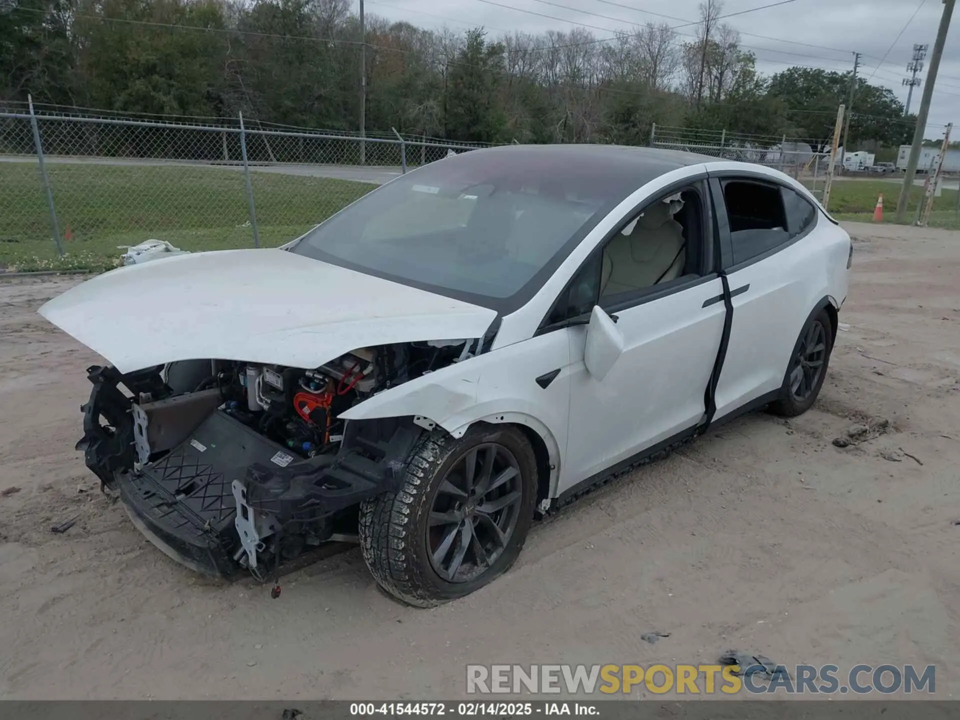 2 fotografías del automóvil dañado 7SAXCDE55NF360393 TESLA MODEL X 2022