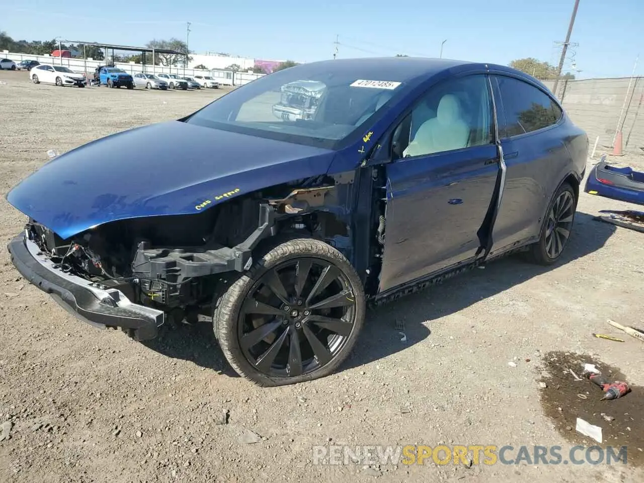 1 fotografías del automóvil dañado 7SAXCDE56NF337415 TESLA MODEL X 2022