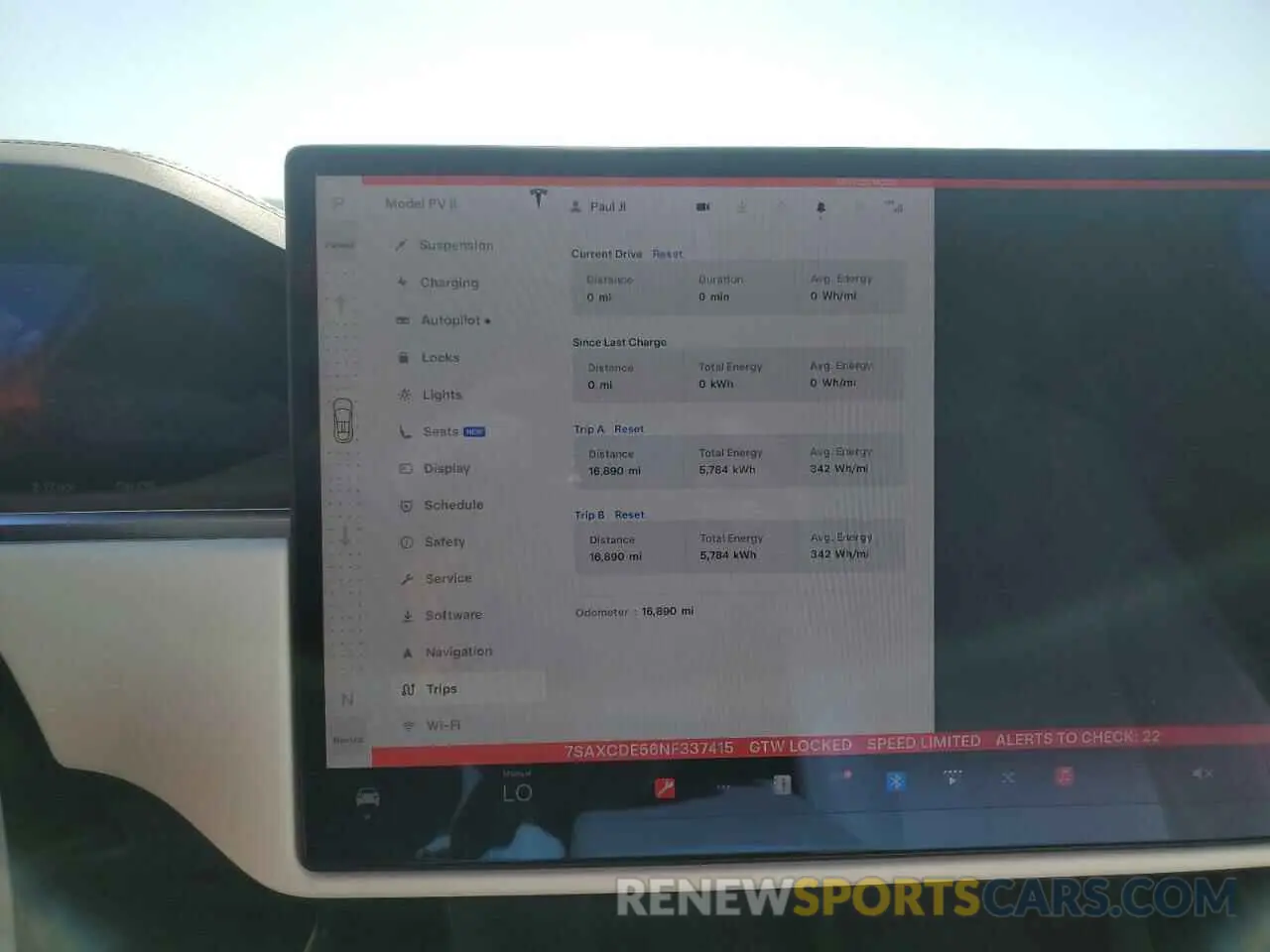 9 fotografías del automóvil dañado 7SAXCDE56NF337415 TESLA MODEL X 2022