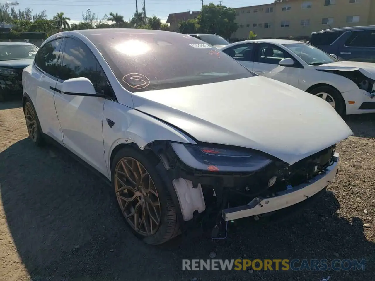1 fotografías del automóvil dañado 7SAXCDE56NF341299 TESLA MODEL X 2022