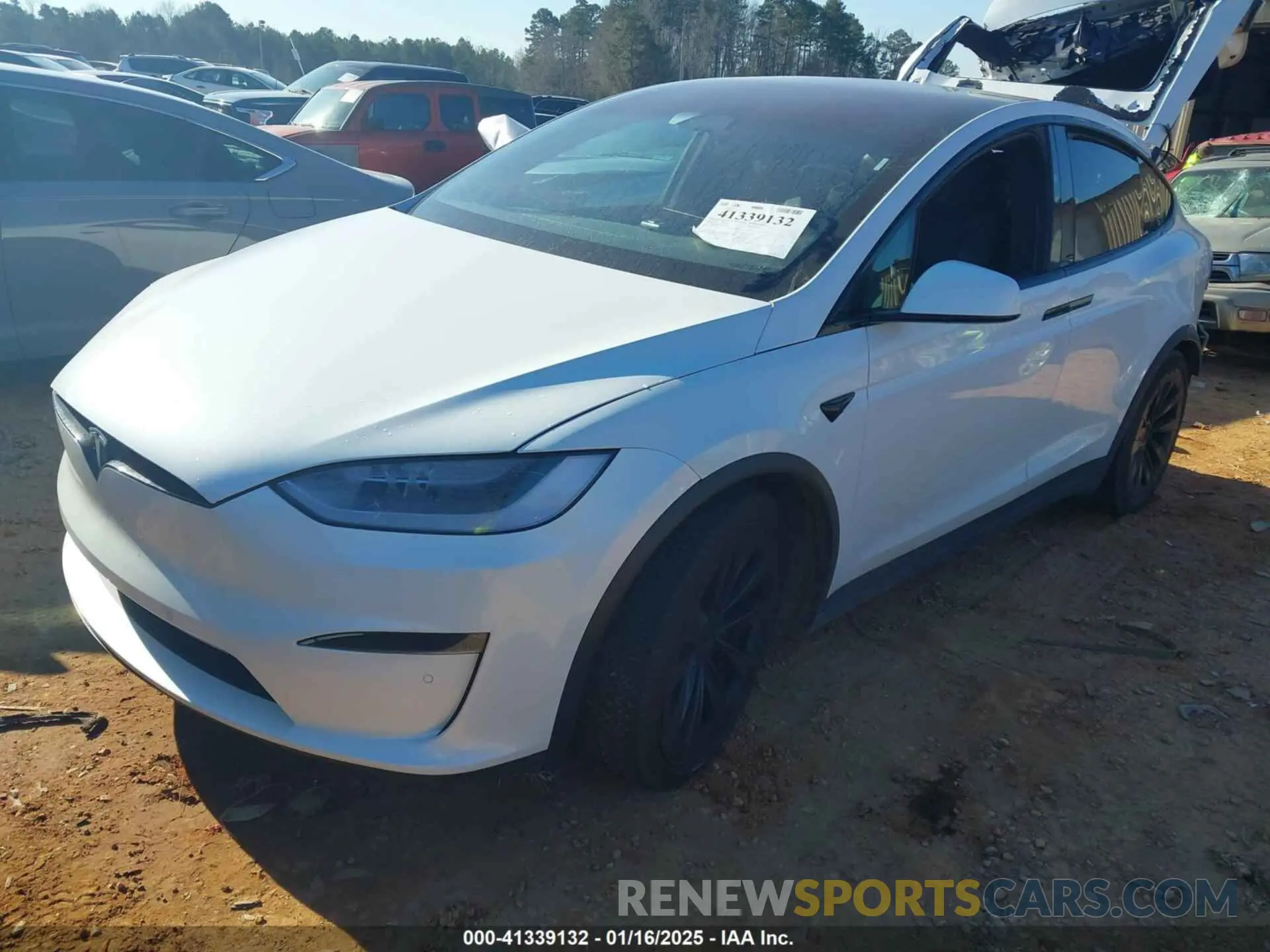 2 fotografías del automóvil dañado 7SAXCDE56NF358913 TESLA MODEL X 2022