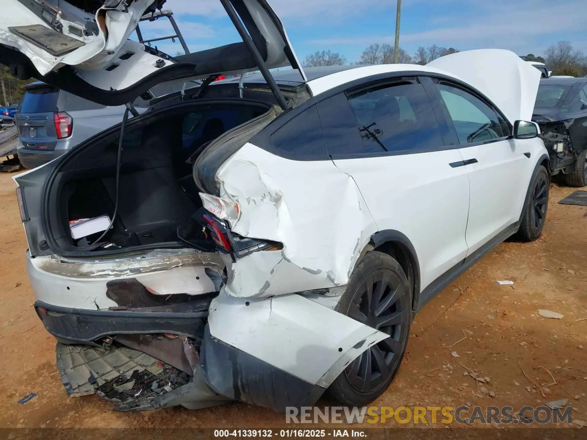4 fotografías del automóvil dañado 7SAXCDE56NF358913 TESLA MODEL X 2022