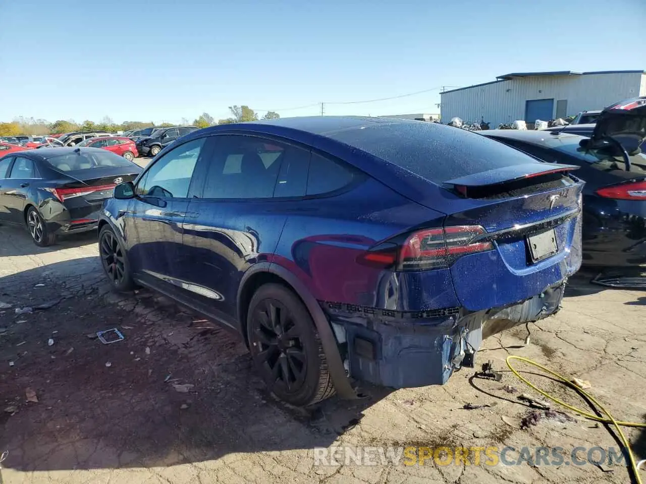 2 fotografías del automóvil dañado 7SAXCDE57NF336967 TESLA MODEL X 2022