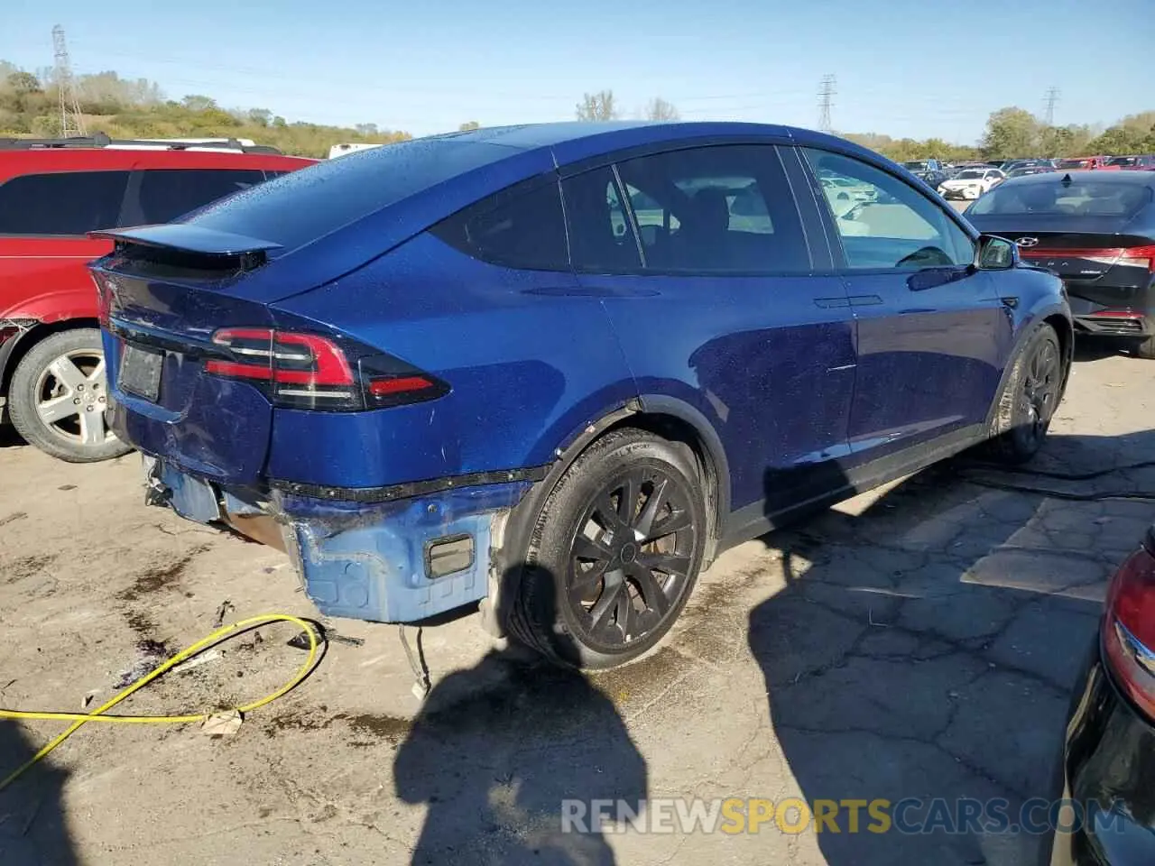 3 fotografías del automóvil dañado 7SAXCDE57NF336967 TESLA MODEL X 2022