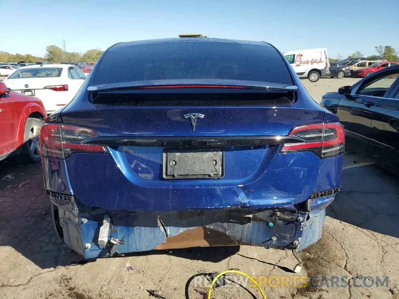 6 fotografías del automóvil dañado 7SAXCDE57NF336967 TESLA MODEL X 2022