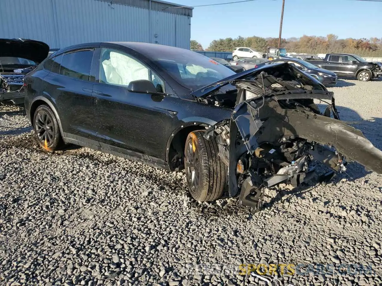 4 fotografías del automóvil dañado 7SAXCDE58NF339327 TESLA MODEL X 2022