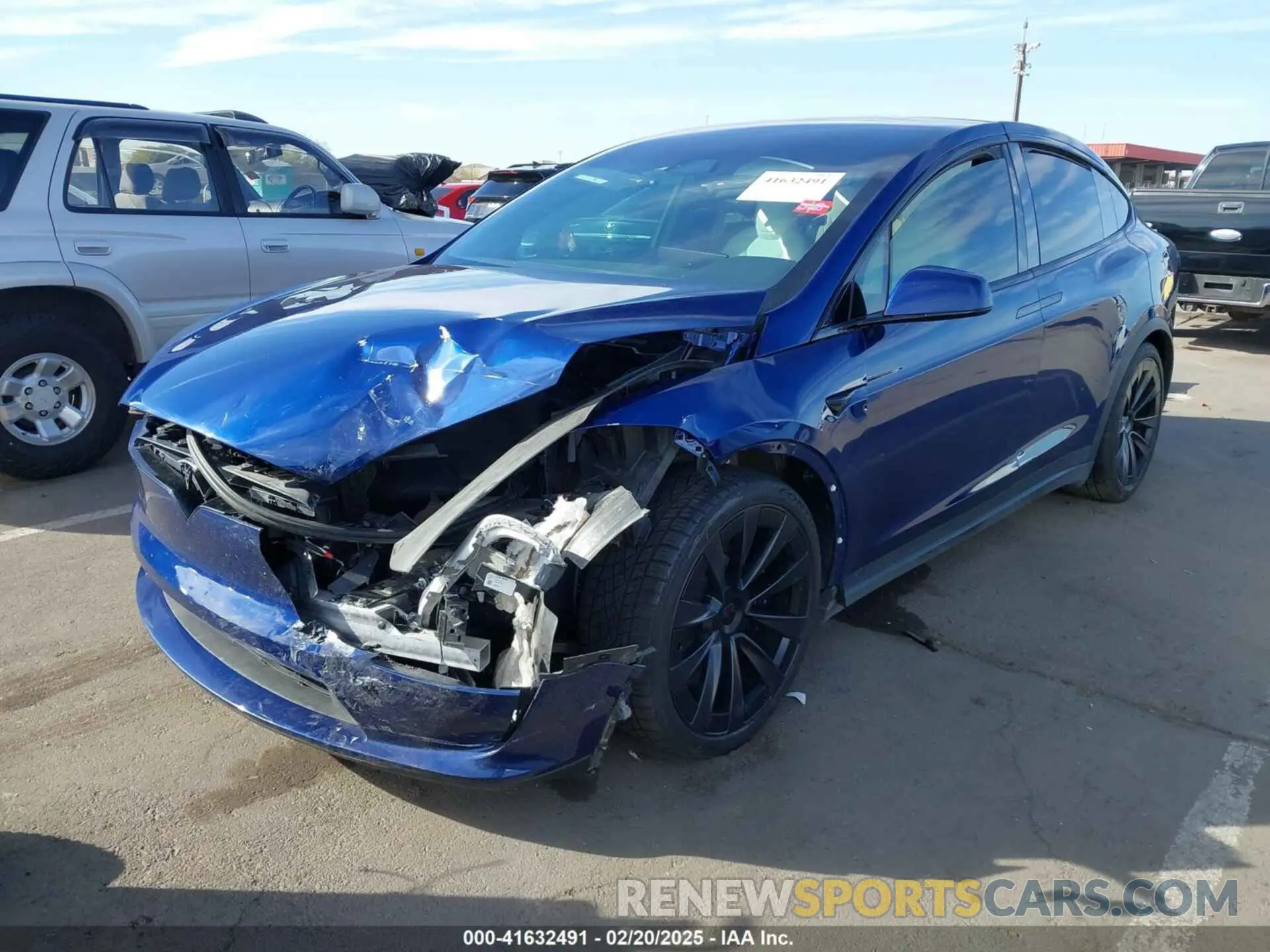 2 fotografías del automóvil dañado 7SAXCDE58NF341112 TESLA MODEL X 2022