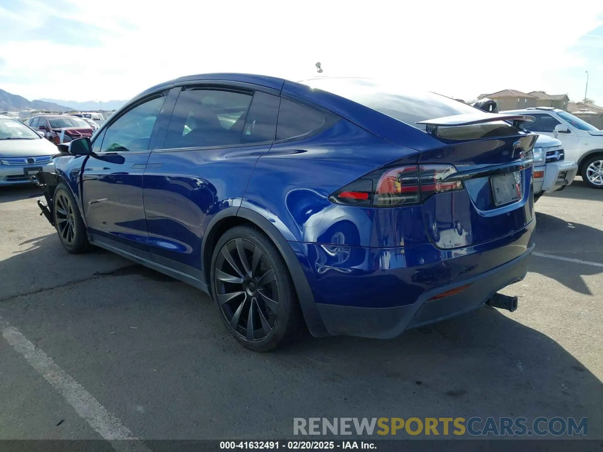 3 fotografías del automóvil dañado 7SAXCDE58NF341112 TESLA MODEL X 2022