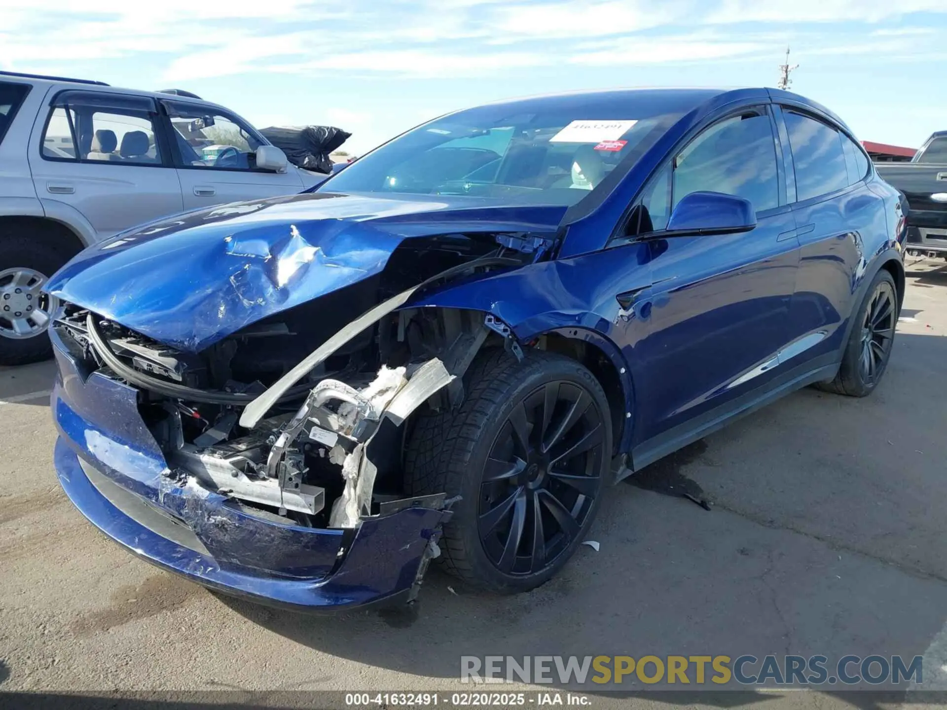 6 fotografías del automóvil dañado 7SAXCDE58NF341112 TESLA MODEL X 2022
