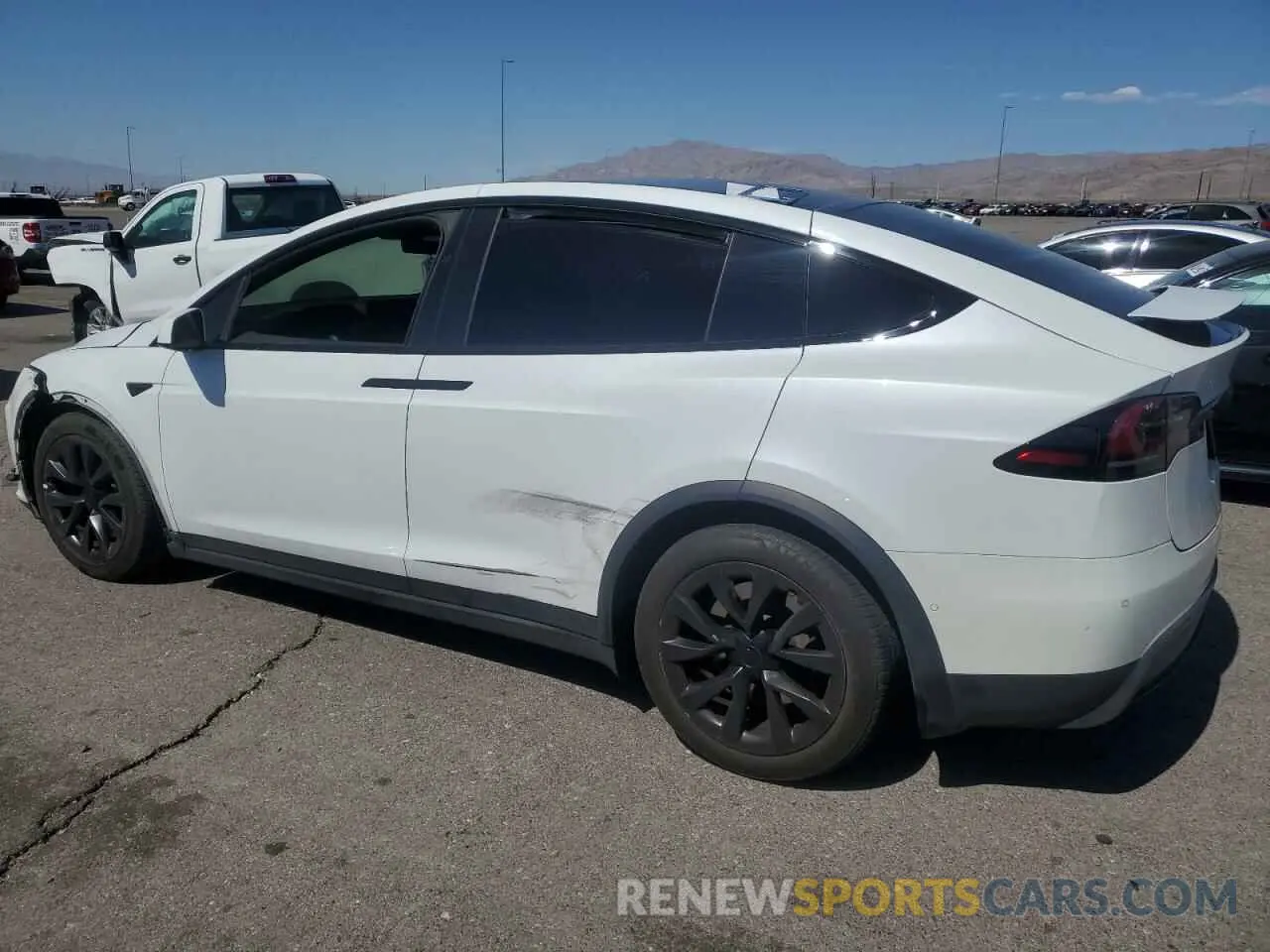 2 fotografías del automóvil dañado 7SAXCDE58NF342891 TESLA MODEL X 2022