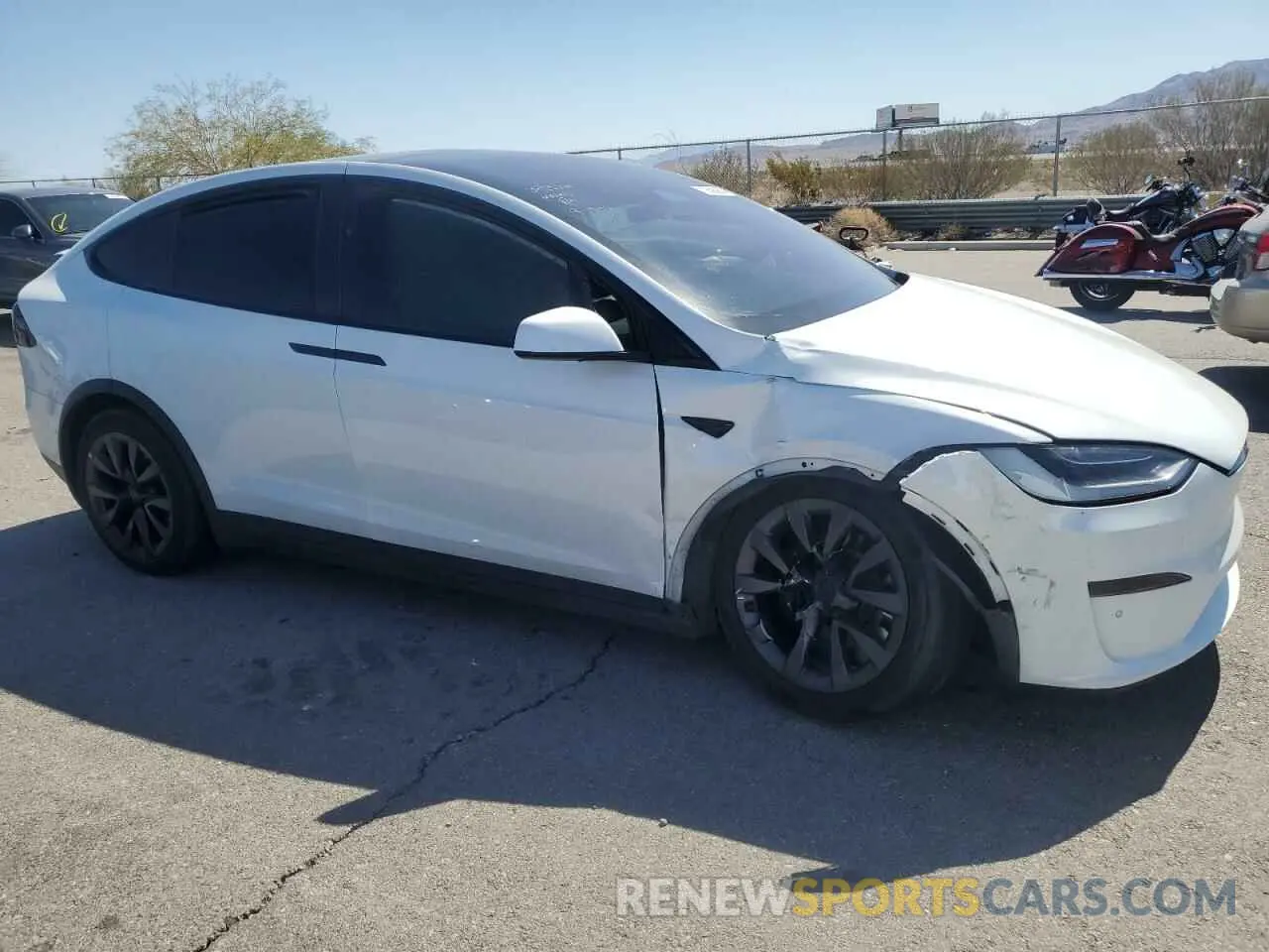 4 fotografías del automóvil dañado 7SAXCDE58NF342891 TESLA MODEL X 2022