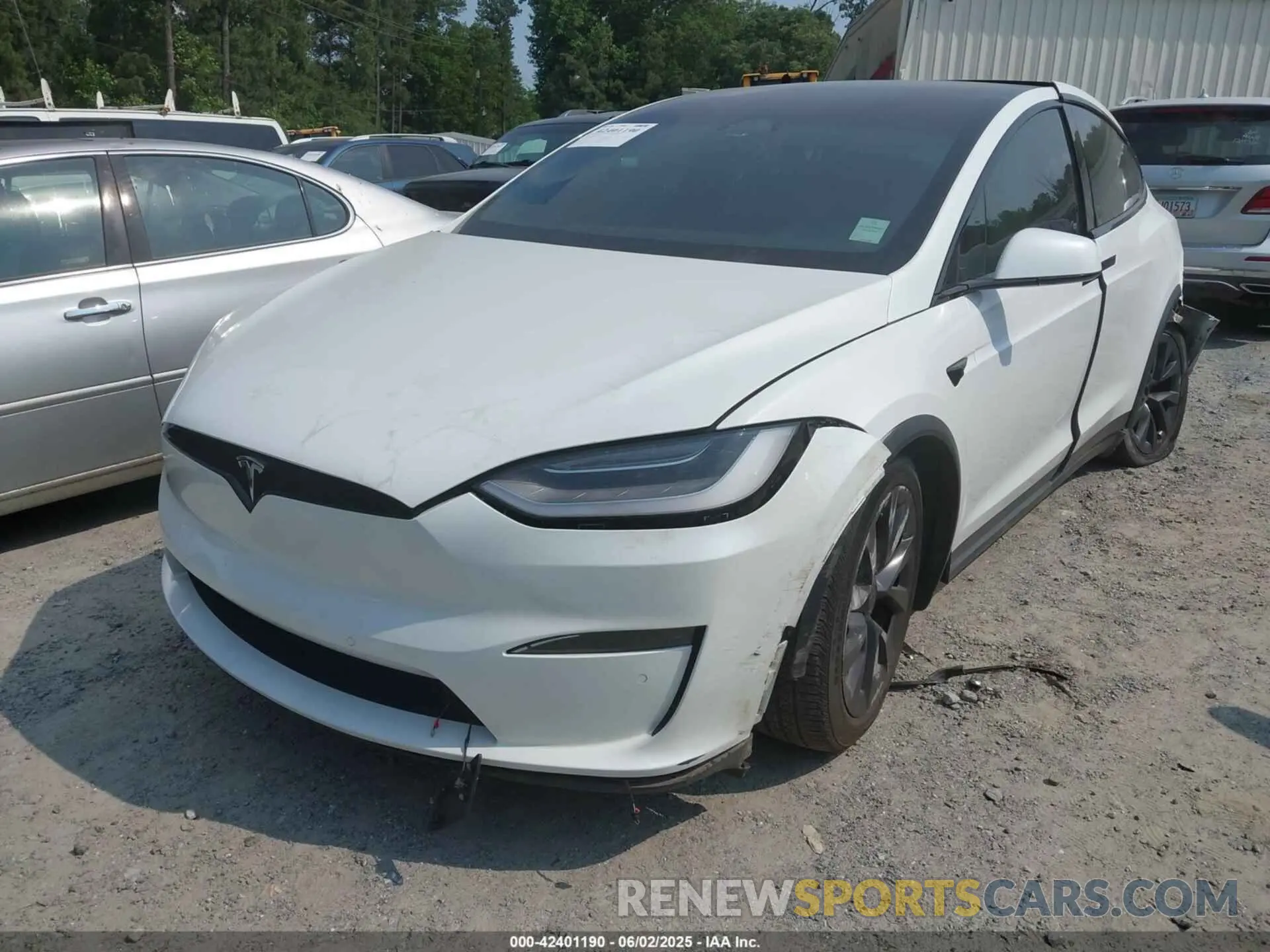 2 fotografías del automóvil dañado 7SAXCDE58NF356340 TESLA MODEL X 2022