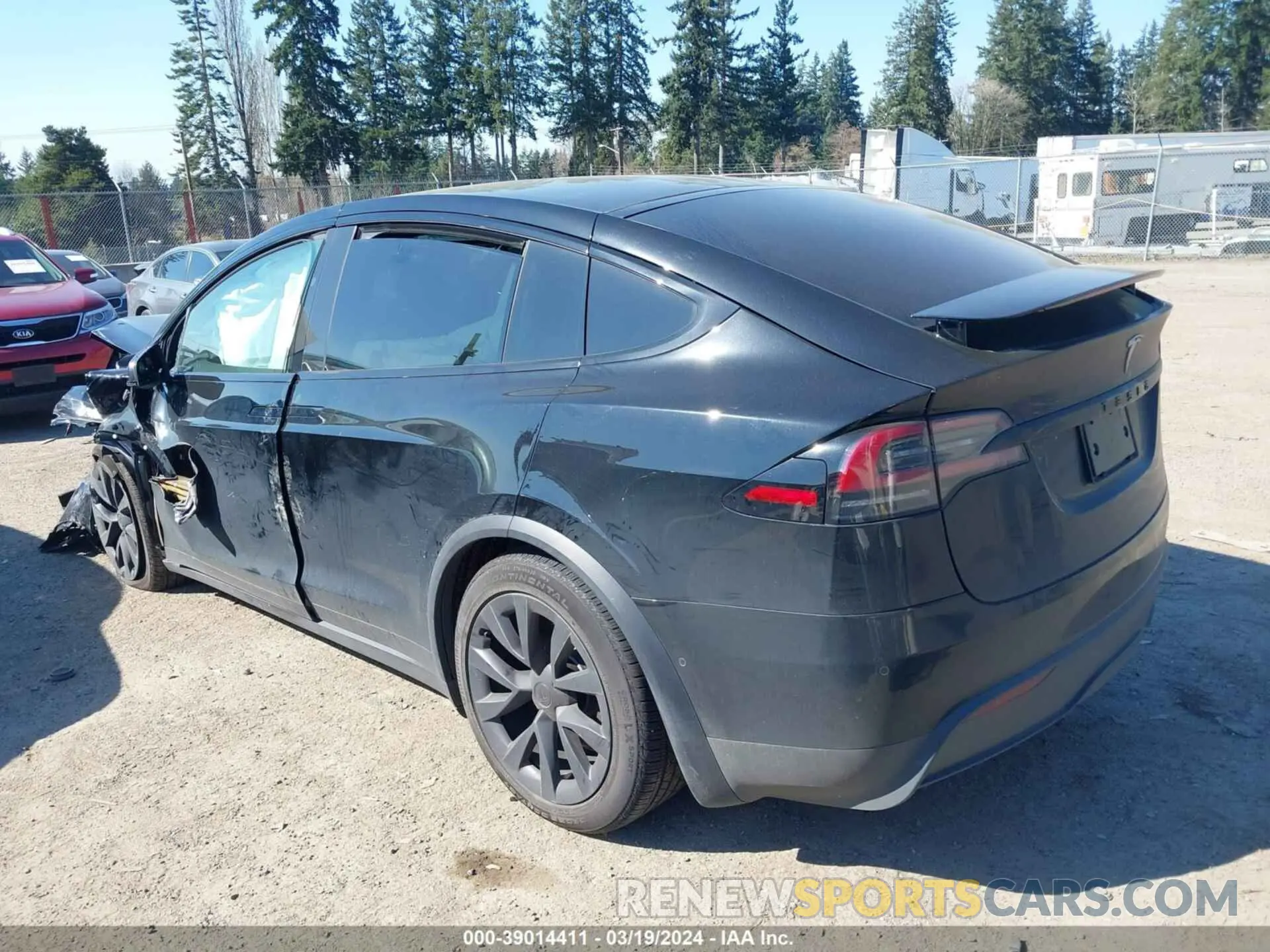 3 fotografías del automóvil dañado 7SAXCDE58NF358816 TESLA MODEL X 2022