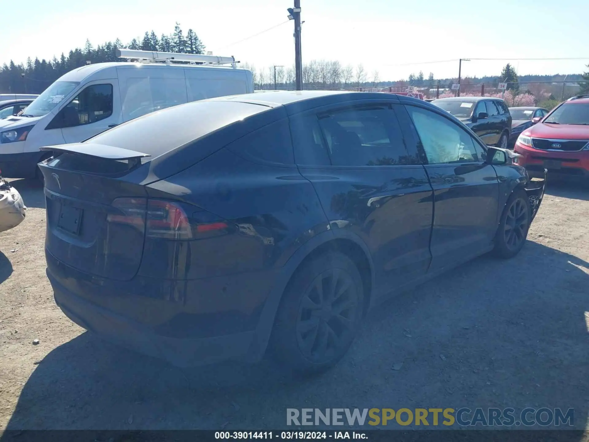 4 fotografías del automóvil dañado 7SAXCDE58NF358816 TESLA MODEL X 2022