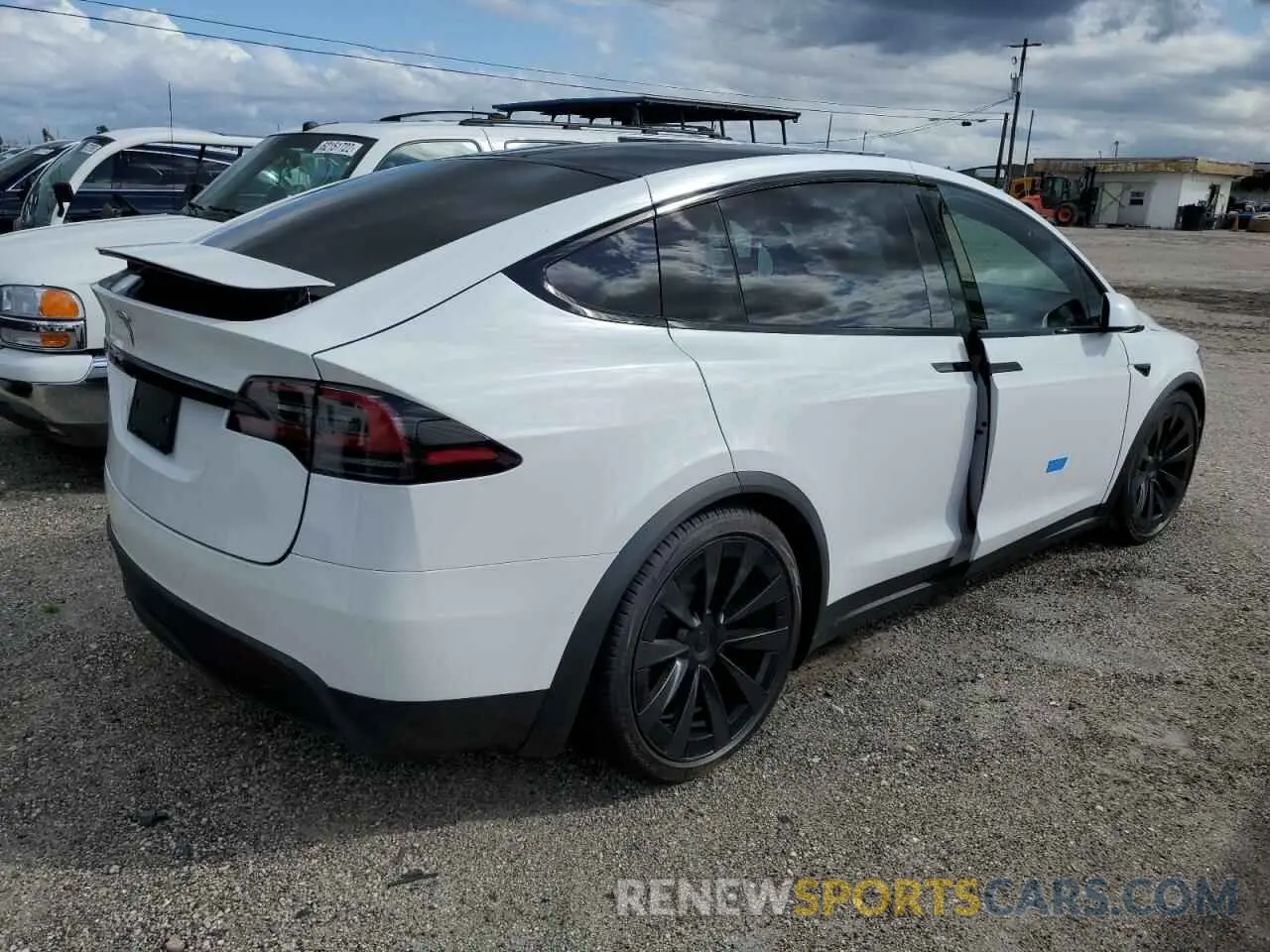 4 fotografías del automóvil dañado 7SAXCDE59NF357822 TESLA MODEL X 2022