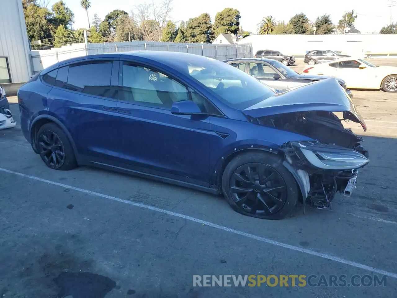 4 fotografías del automóvil dañado 7SAXCDE5XNF336073 TESLA MODEL X 2022