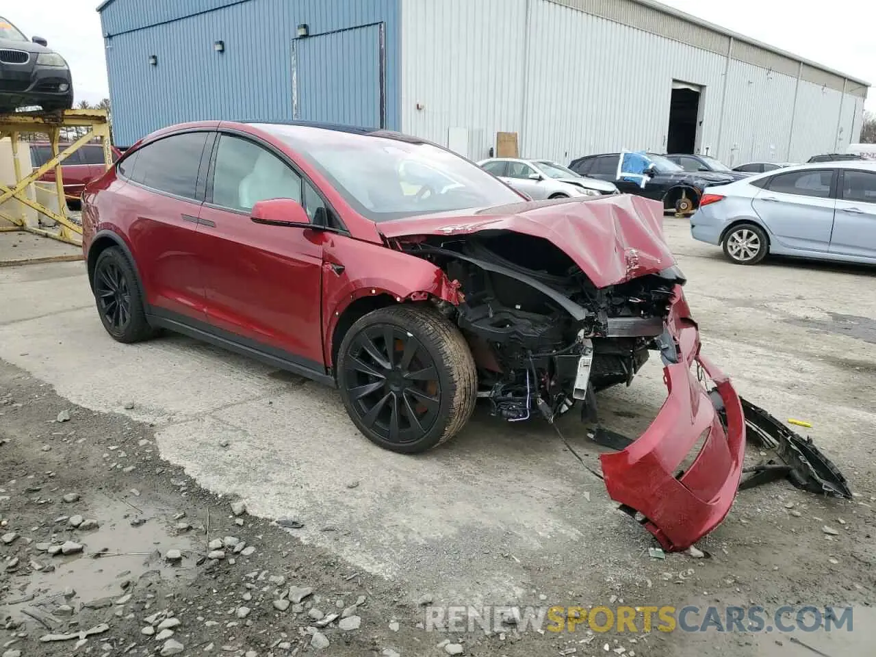 4 fotografías del automóvil dañado 7SAXCAE51PF390573 TESLA MODEL X 2023