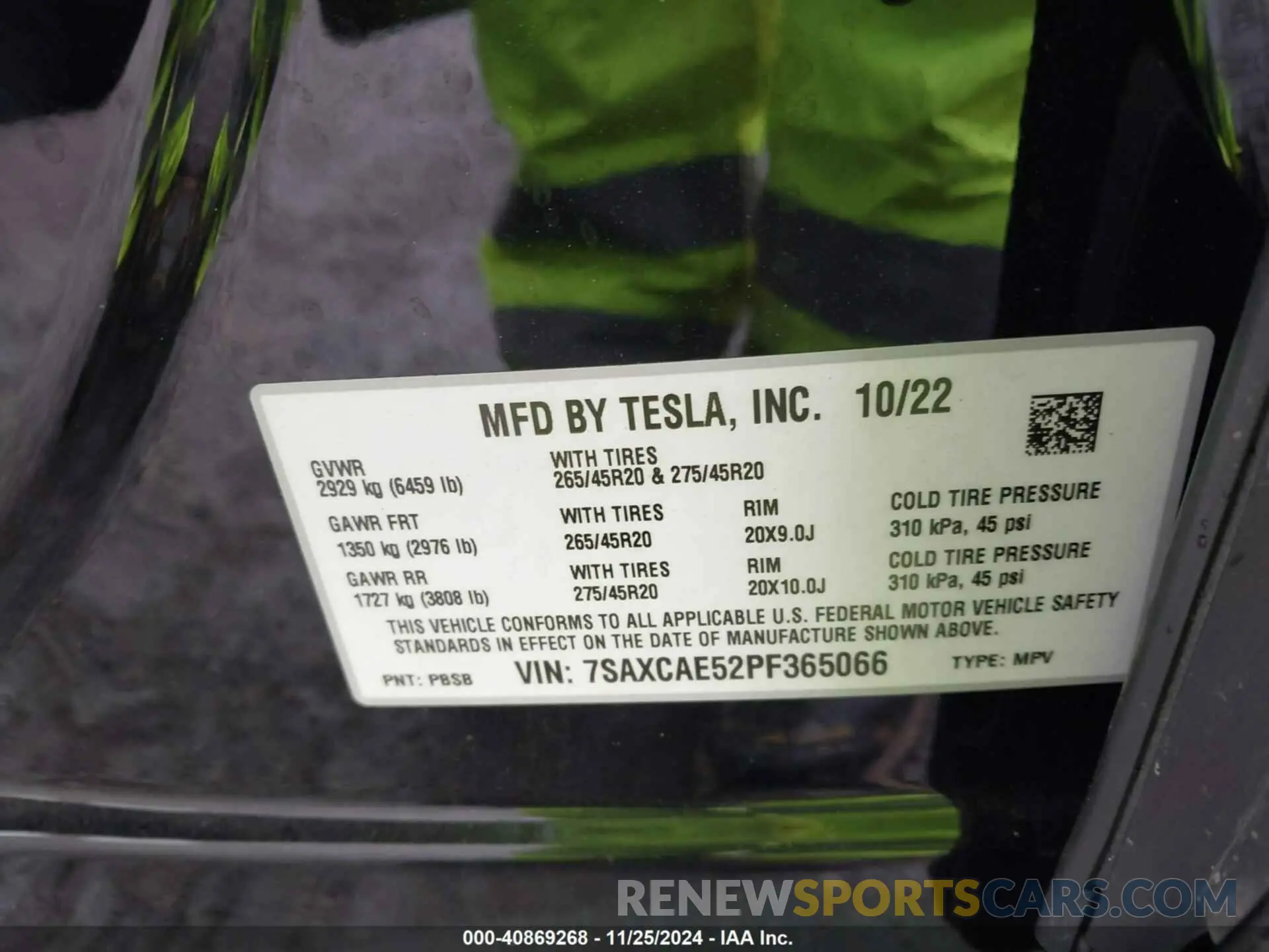 9 fotografías del automóvil dañado 7SAXCAE52PF365066 TESLA MODEL X 2023